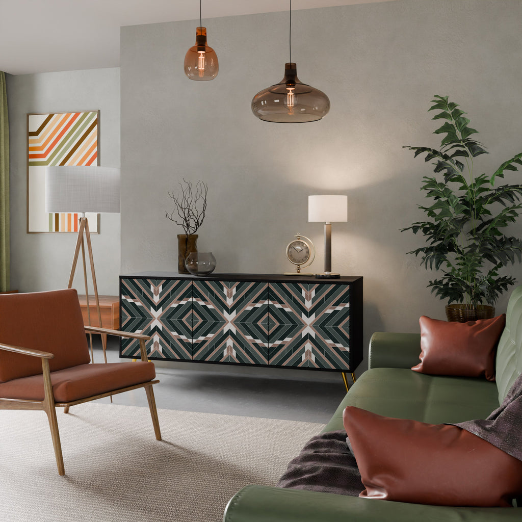 Buffet 3 portes DIMENSION DELIGHTS en finition noire