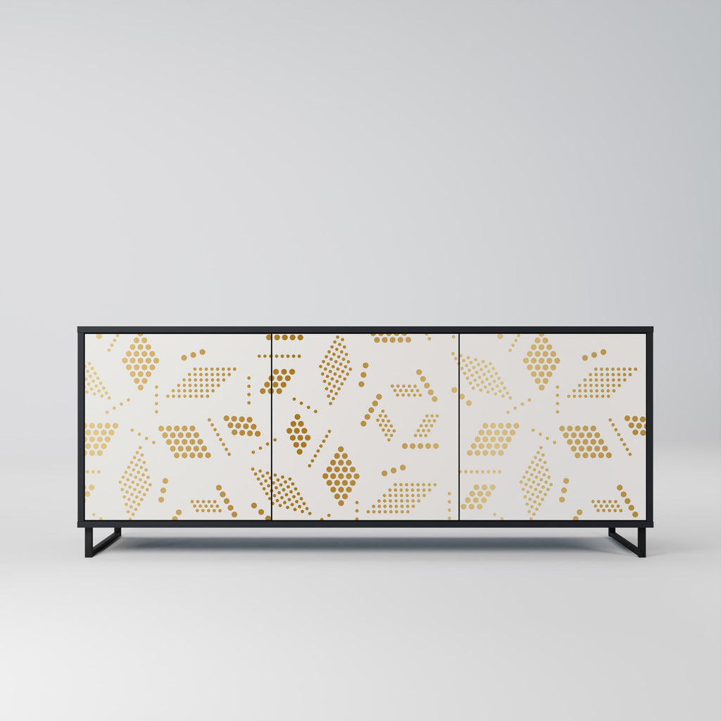 Buffet 3 portes SPOTTED DAZE en finition noire