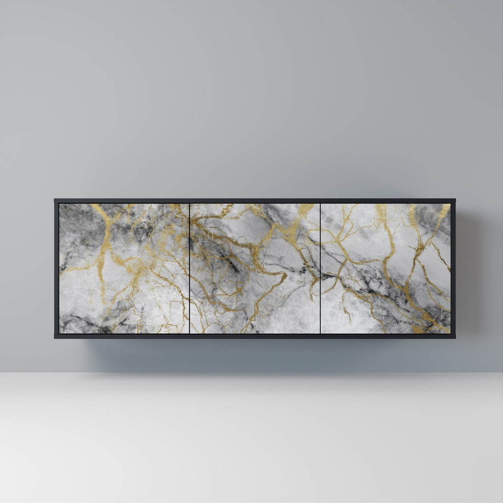 Buffet 3 portes TIMELESS GLIDE en finition noire