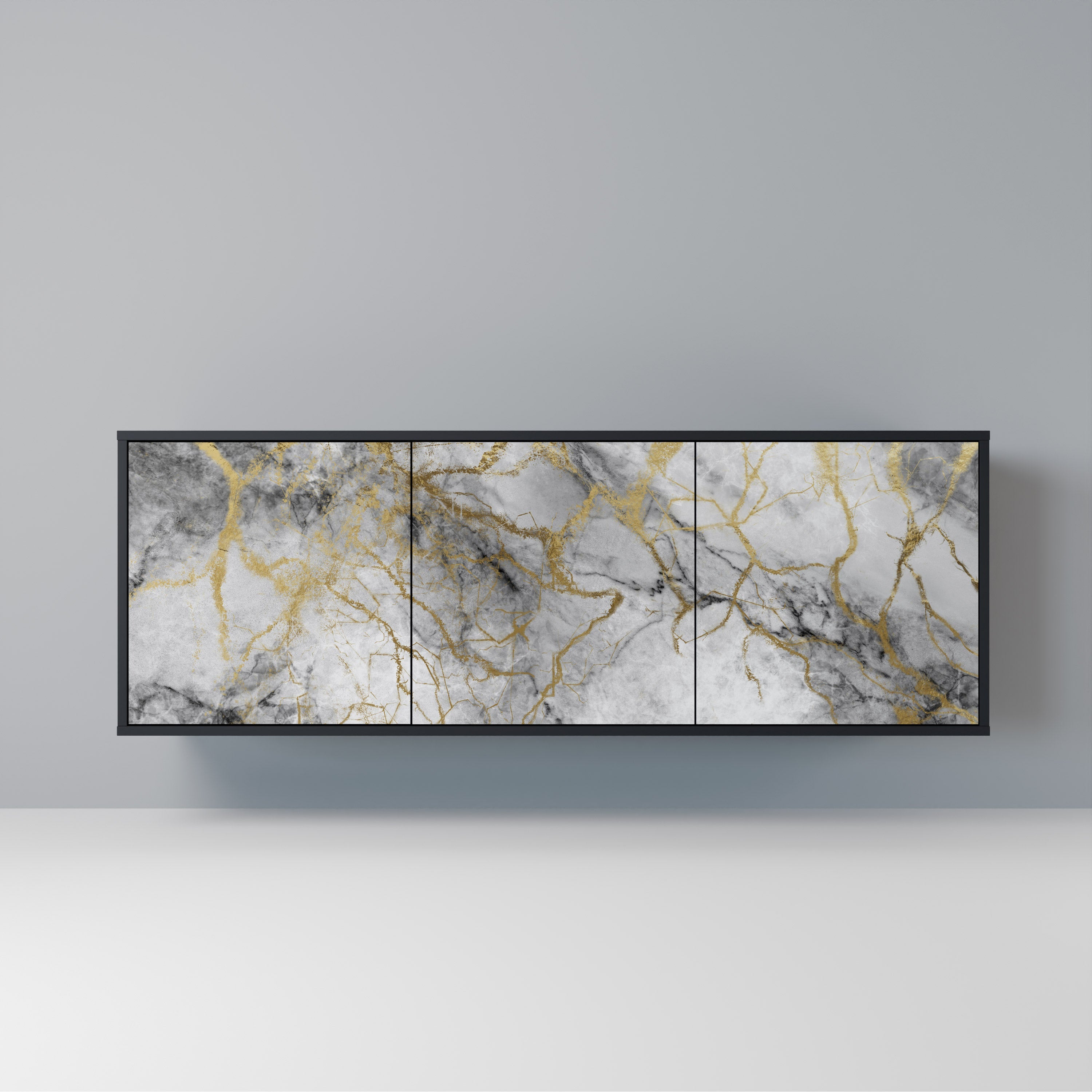 Buffet 3 portes TIMELESS GLIDE en finition noire