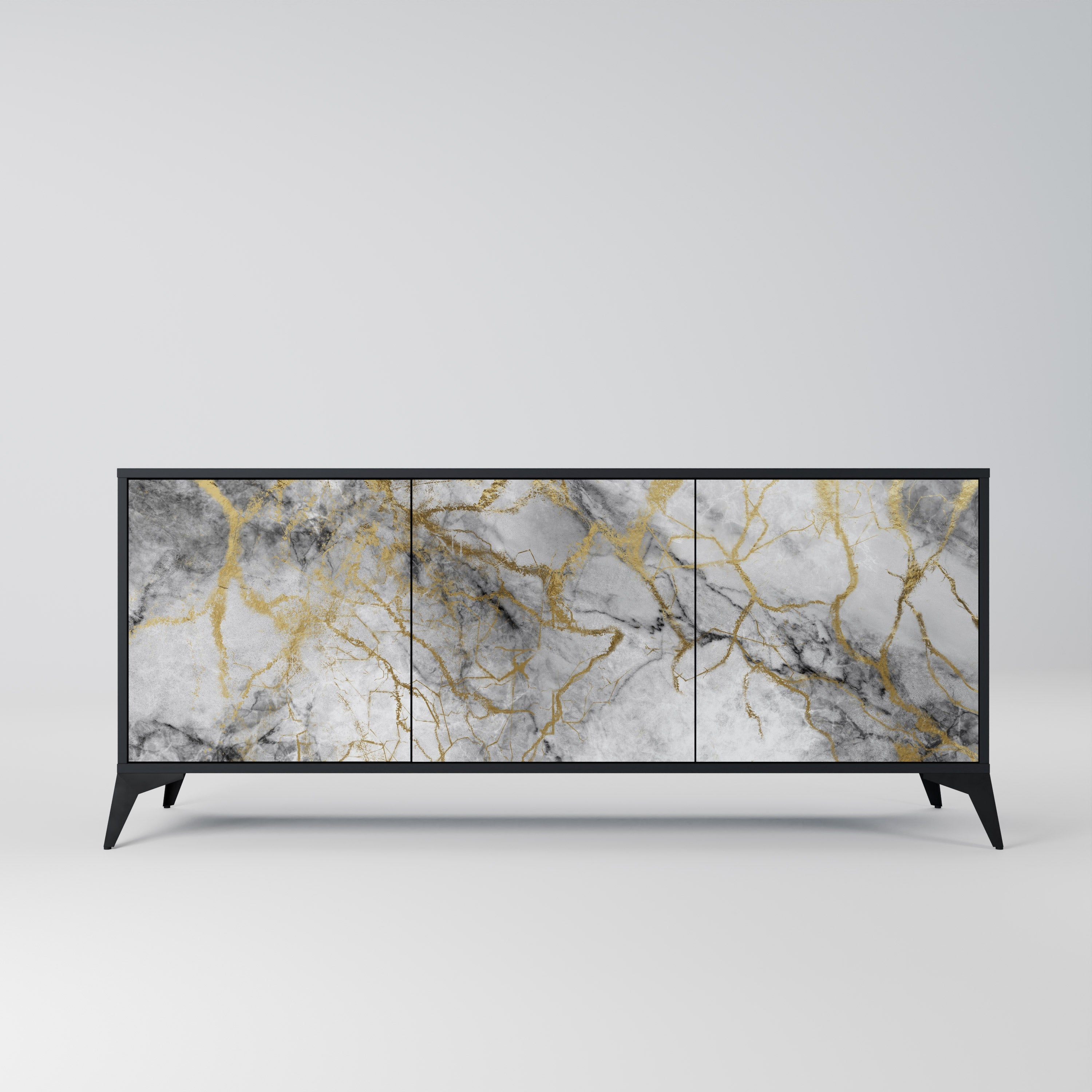 Buffet 3 portes TIMELESS GLIDE en finition noire