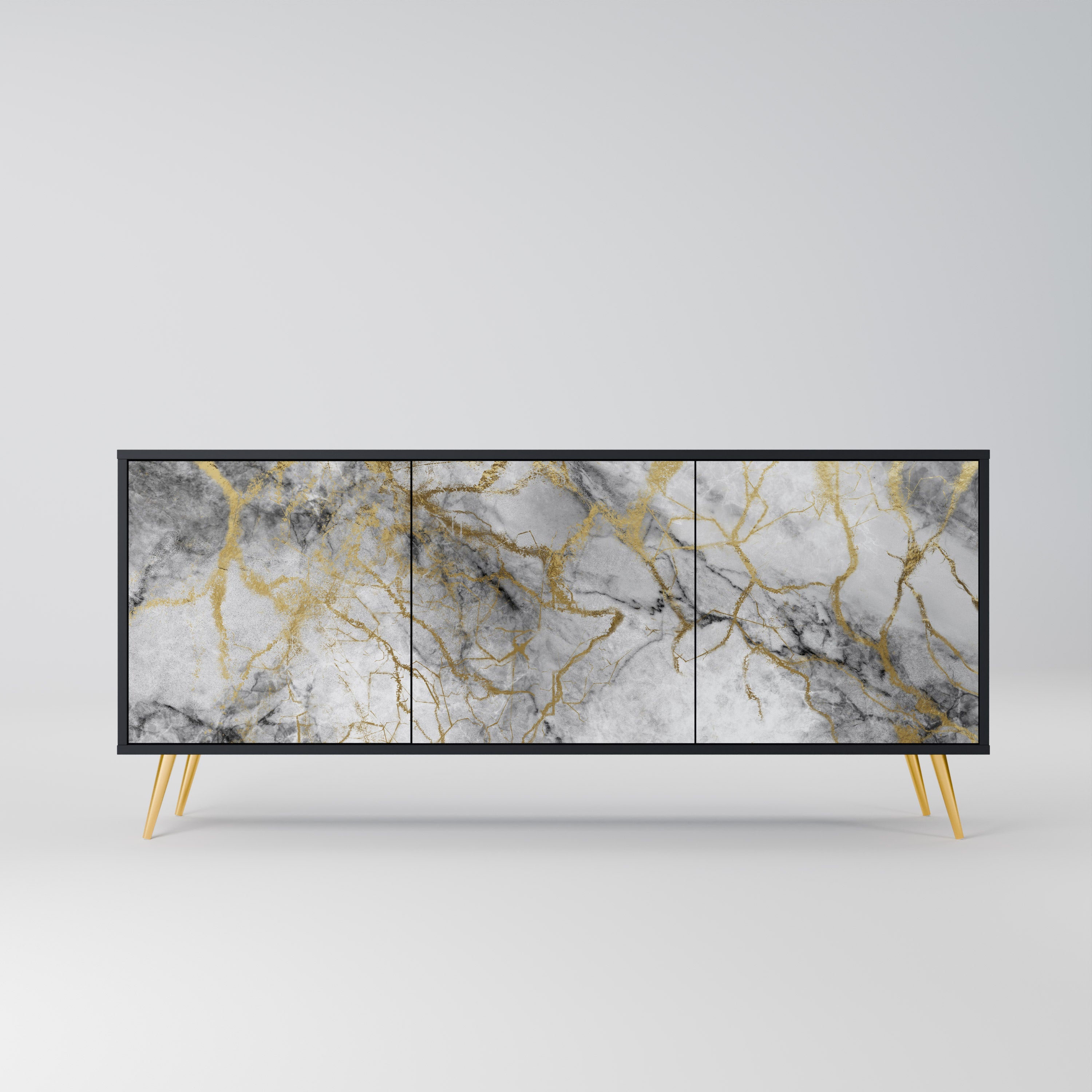 Buffet 3 portes TIMELESS GLIDE en finition noire