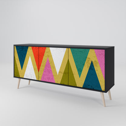 COLORFUL TRIANGLES 3-Door Sideboard