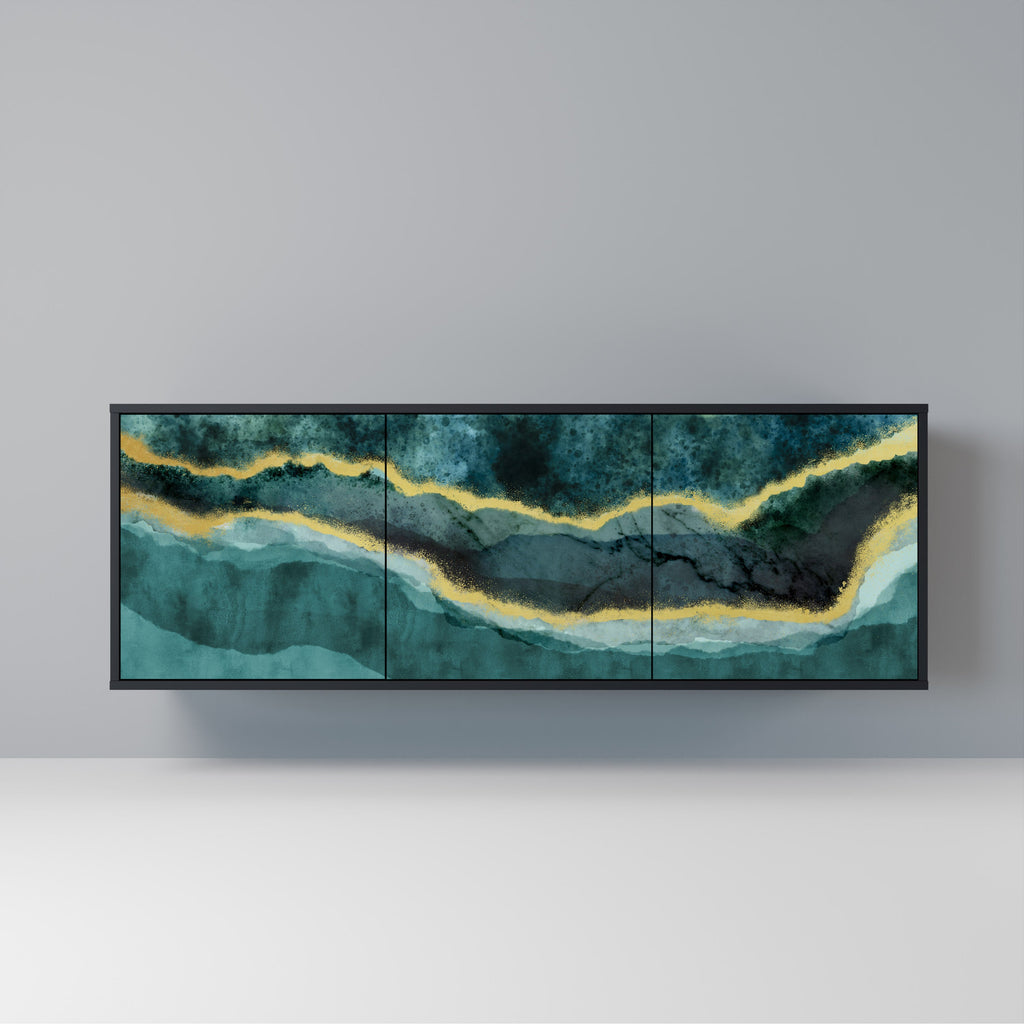 Buffet 3 portes GOLDRUSH ODYSSEY finition noire