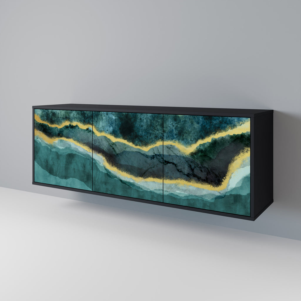 Buffet 3 portes GOLDRUSH ODYSSEY finition noire