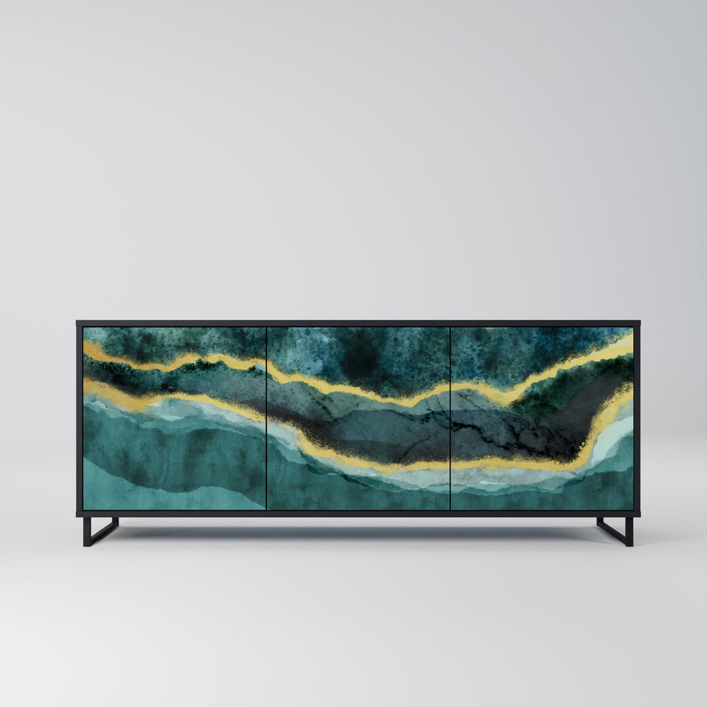 Buffet 3 portes GOLDRUSH ODYSSEY finition noire