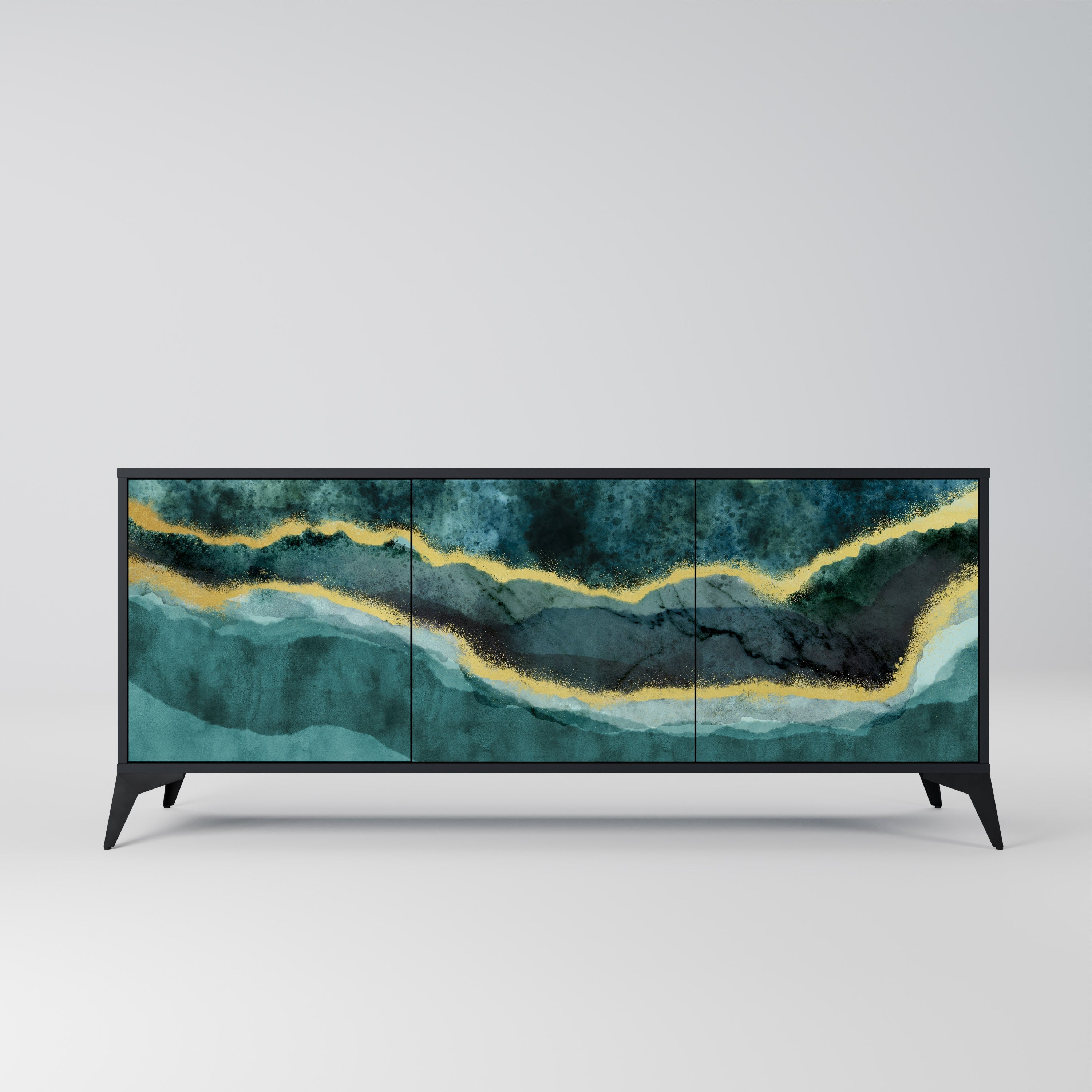 Buffet 3 portes GOLDRUSH ODYSSEY finition noire