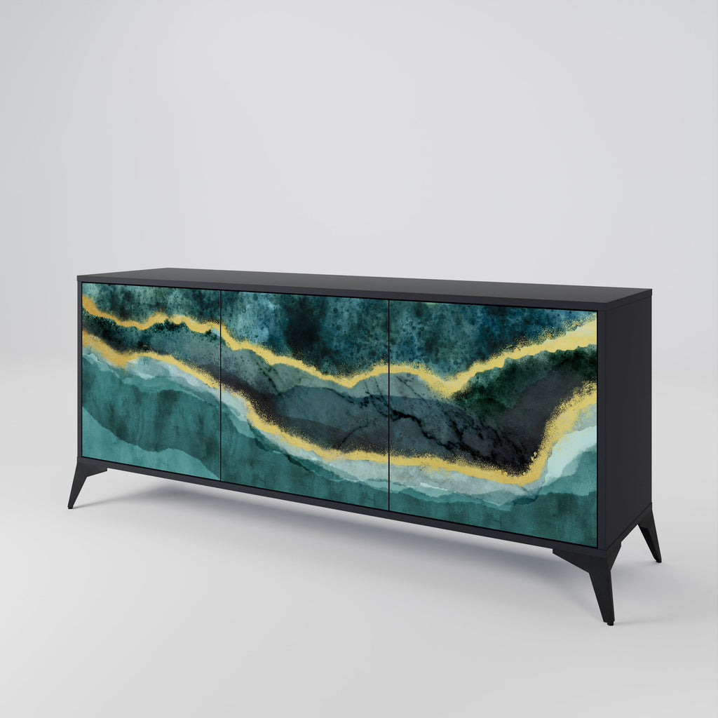 Buffet 3 portes GOLDRUSH ODYSSEY finition noire