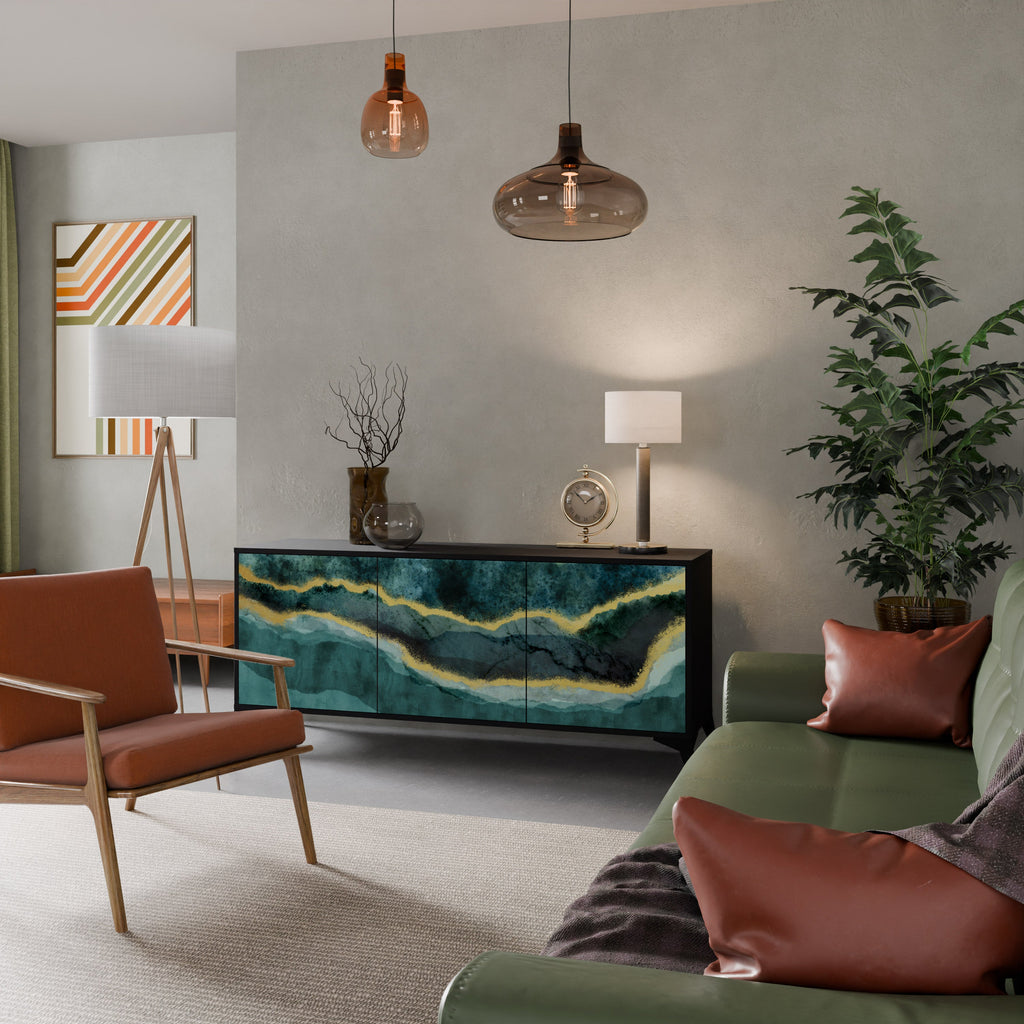 Buffet 3 portes GOLDRUSH ODYSSEY finition noire