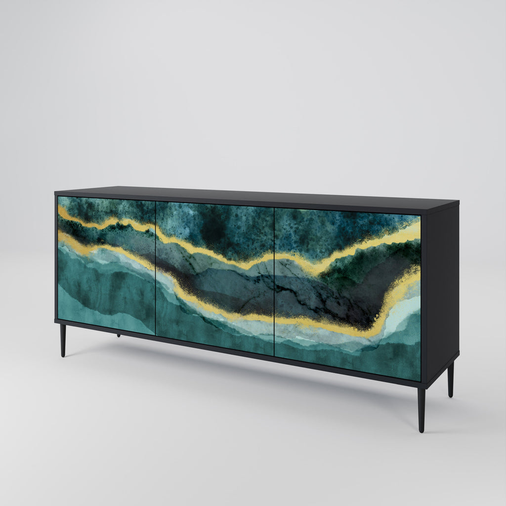 Buffet 3 portes GOLDRUSH ODYSSEY finition noire