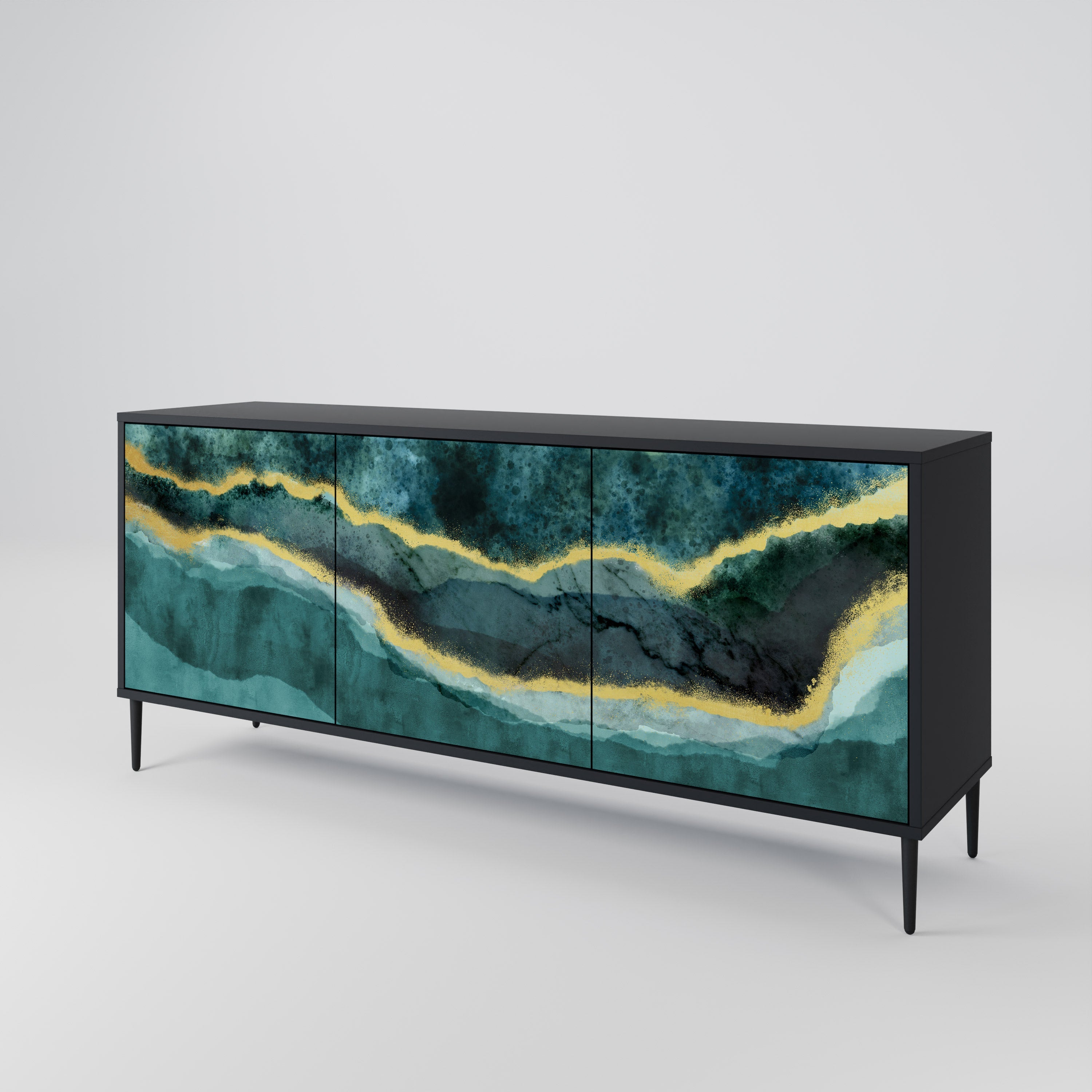 Buffet 3 portes GOLDRUSH ODYSSEY finition noire