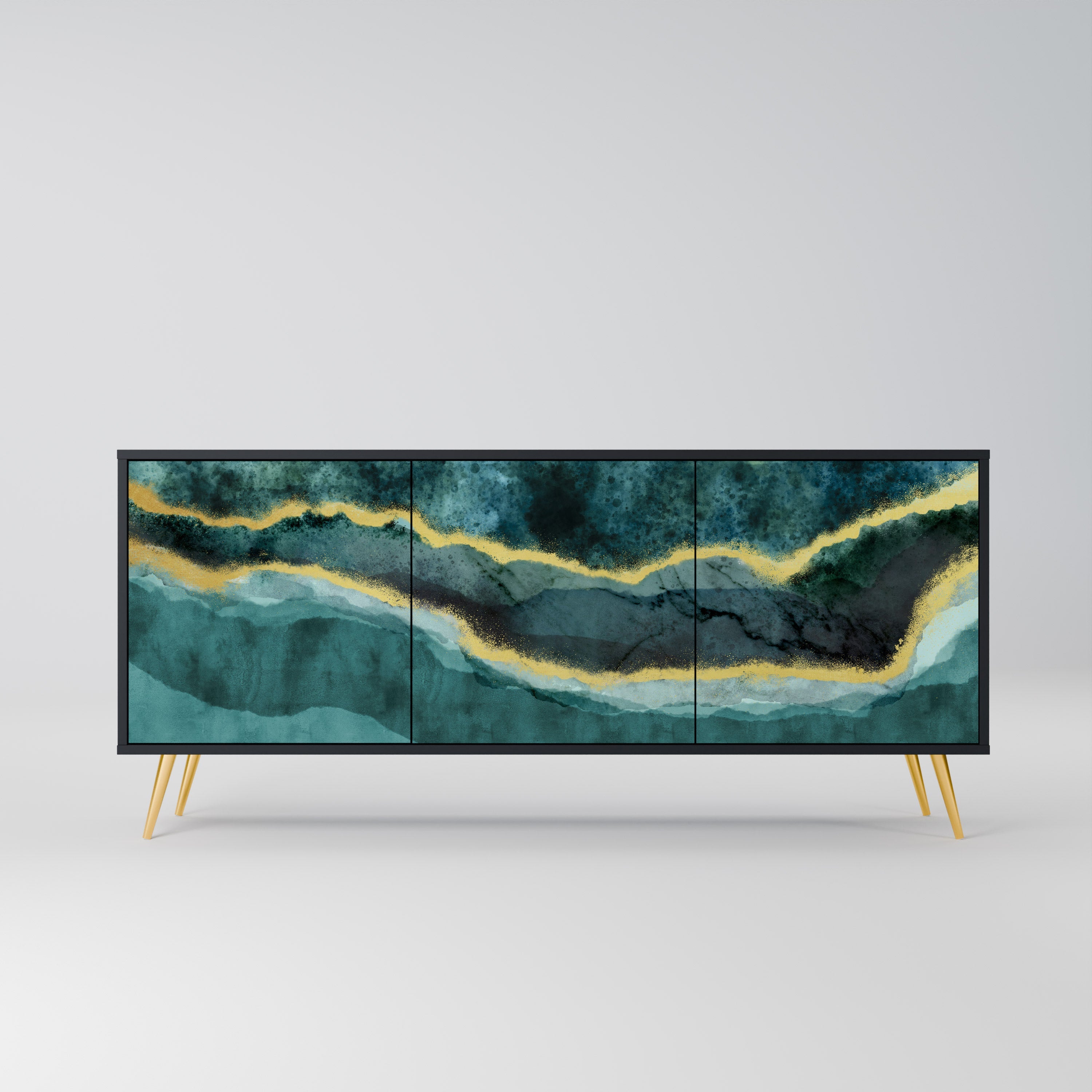 Buffet 3 portes GOLDRUSH ODYSSEY finition noire