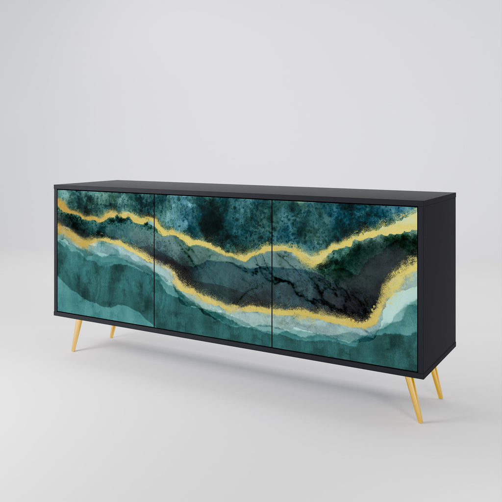 Buffet 3 portes GOLDRUSH ODYSSEY finition noire