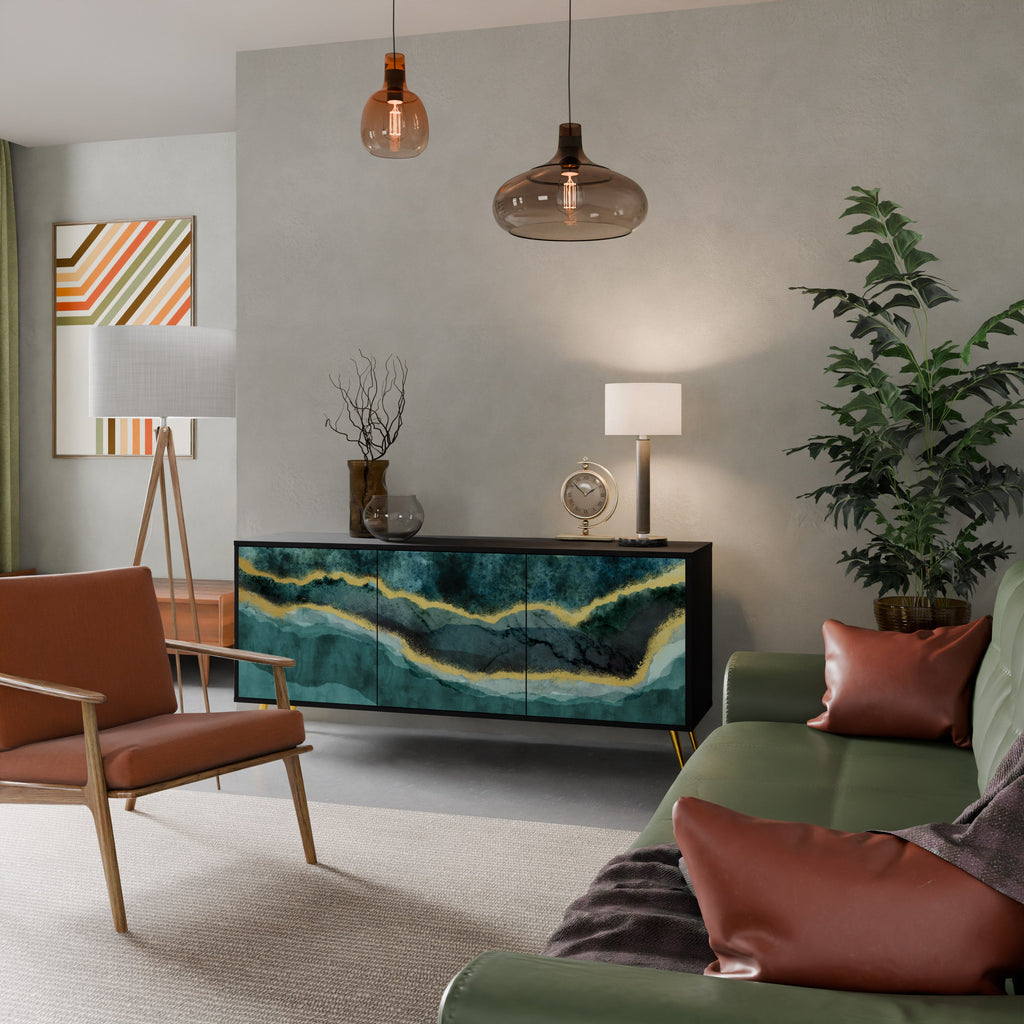 Buffet 3 portes GOLDRUSH ODYSSEY finition noire