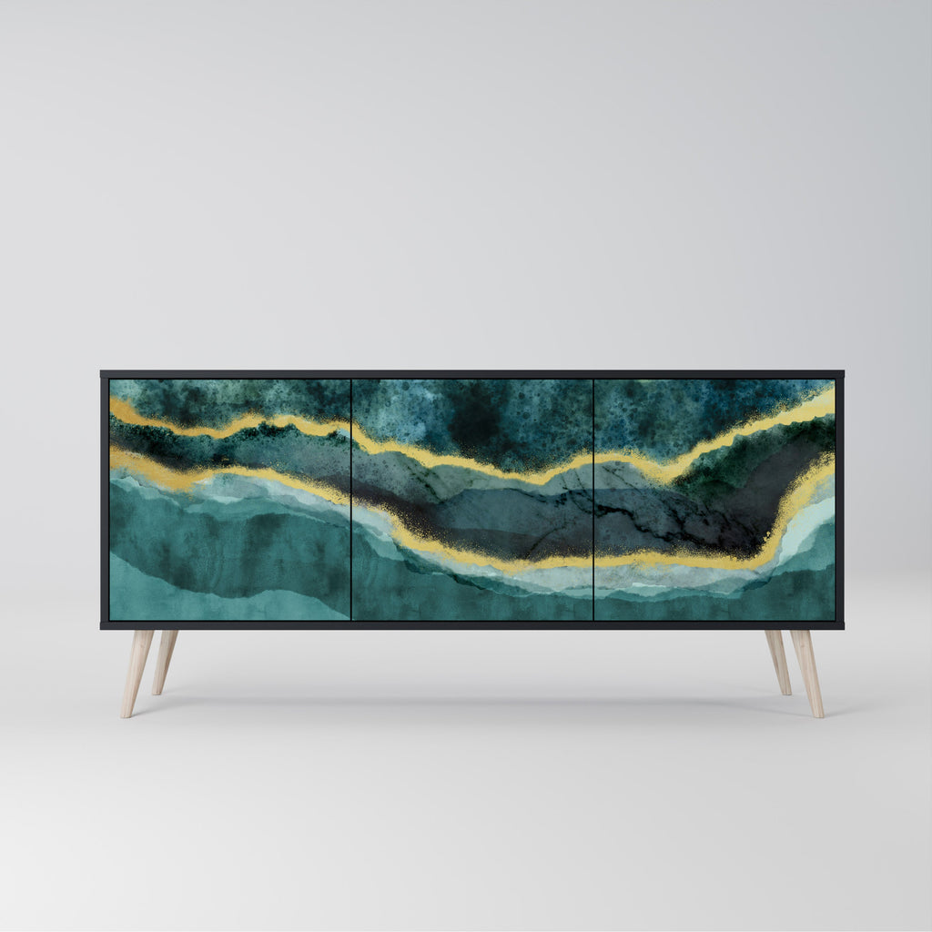 Buffet 3 portes GOLDRUSH ODYSSEY finition noire