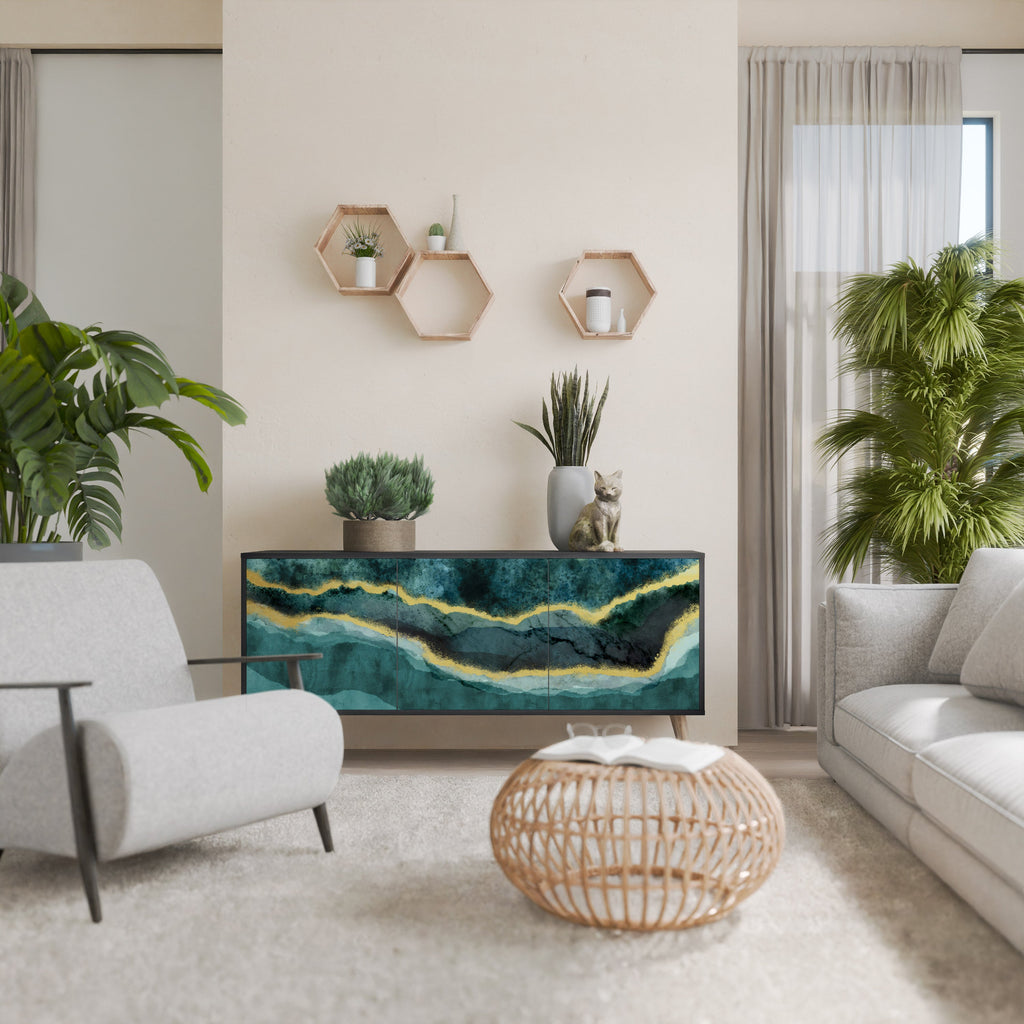 Buffet 3 portes GOLDRUSH ODYSSEY finition noire