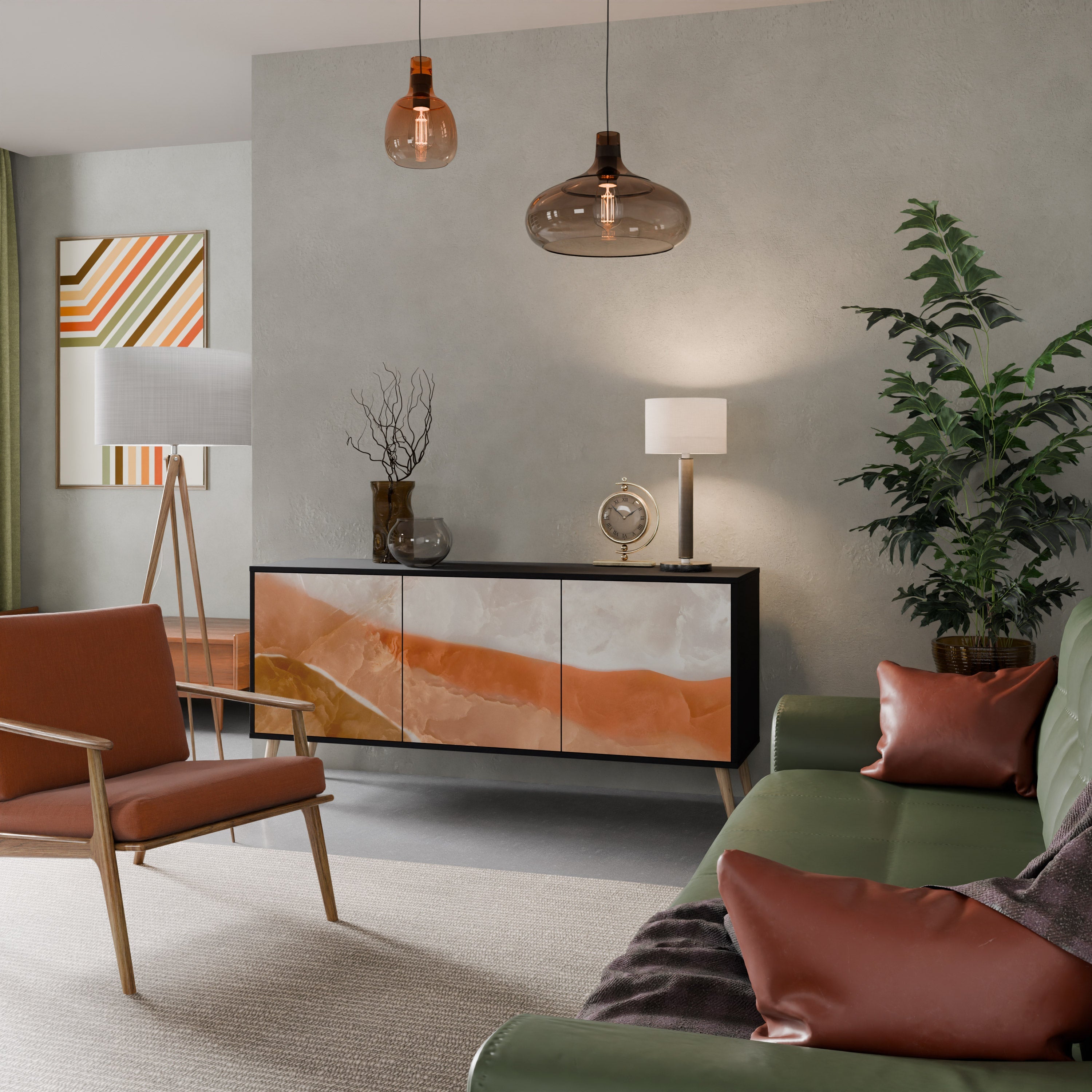 Buffet 3 portes SANDHILLS SPLENDOUR finition noire