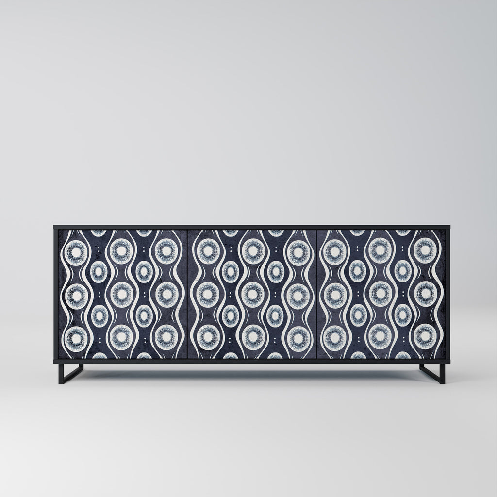 Buffet 3 portes GRAPHITE EYES finition noire