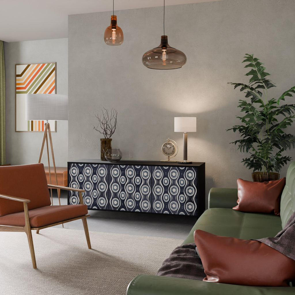 Buffet 3 portes GRAPHITE EYES finition noire