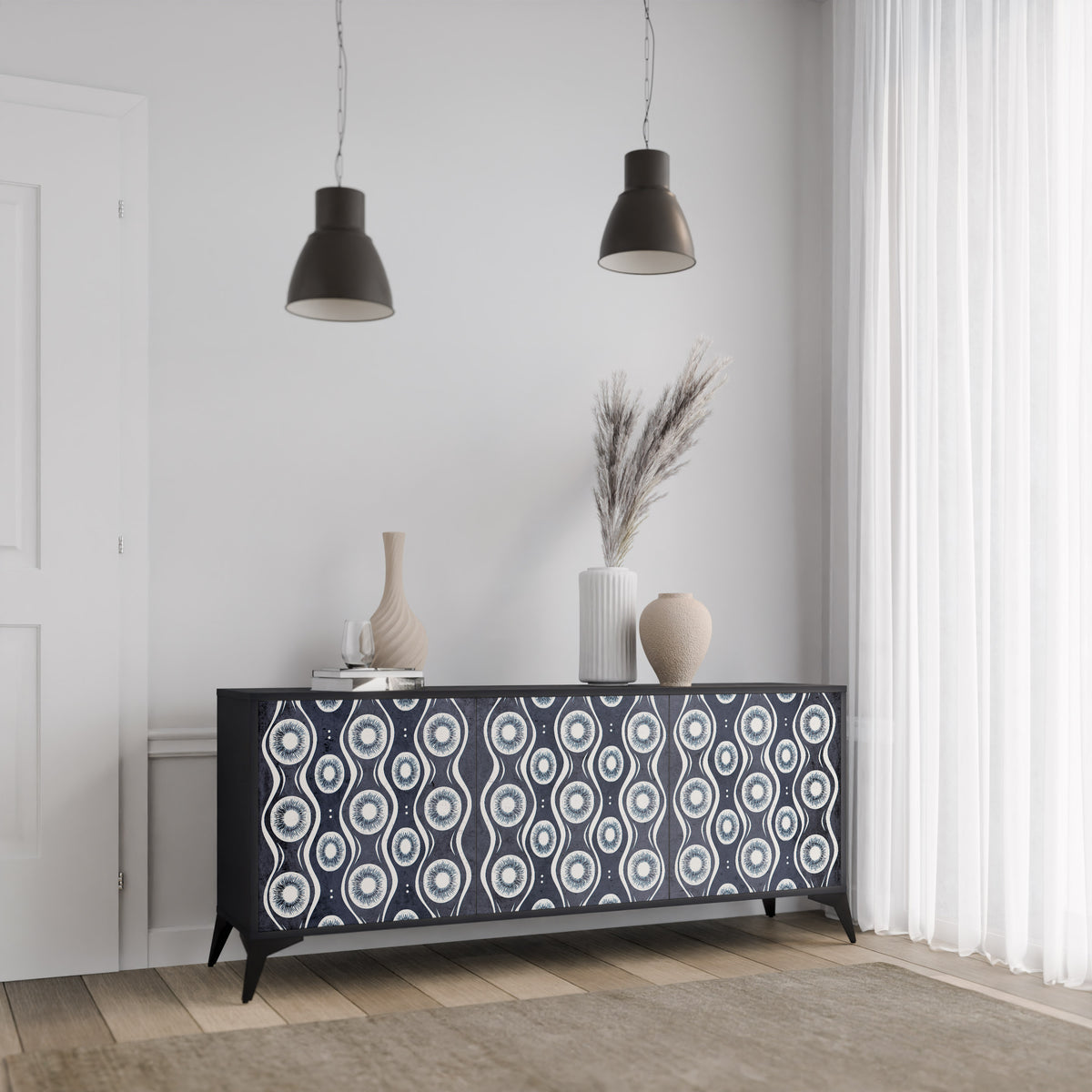 GRAPHITE EYES 3-Door Sideboard