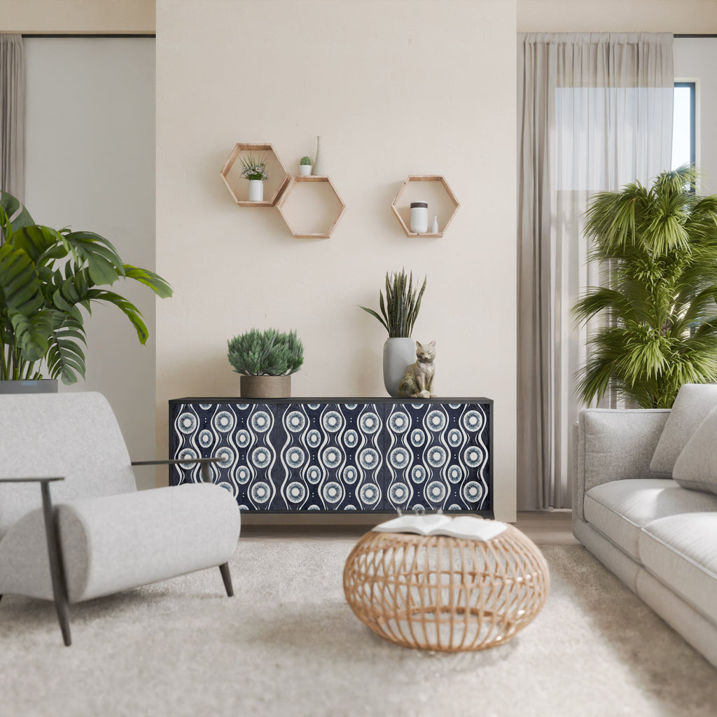 Buffet 3 portes GRAPHITE EYES finition noire