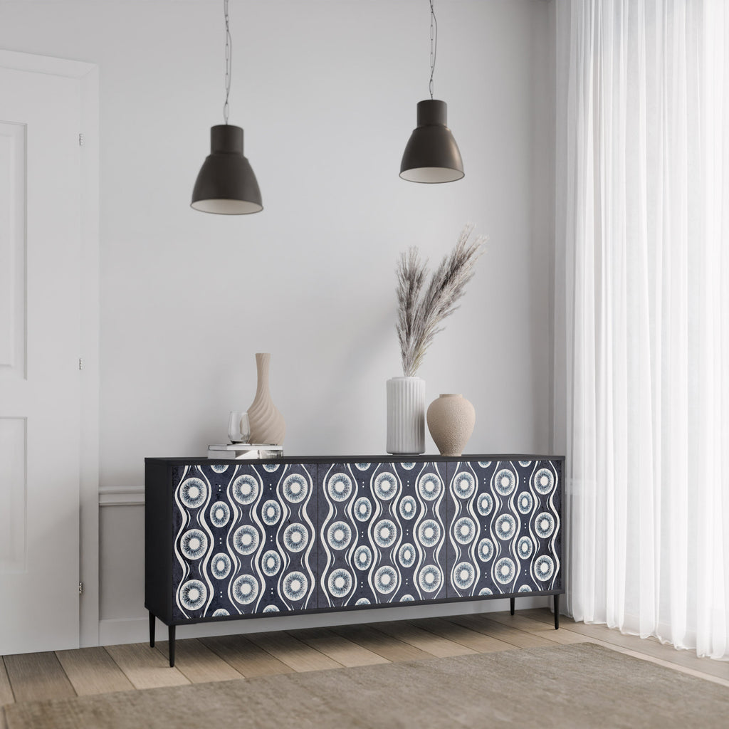 Buffet 3 portes GRAPHITE EYES finition noire