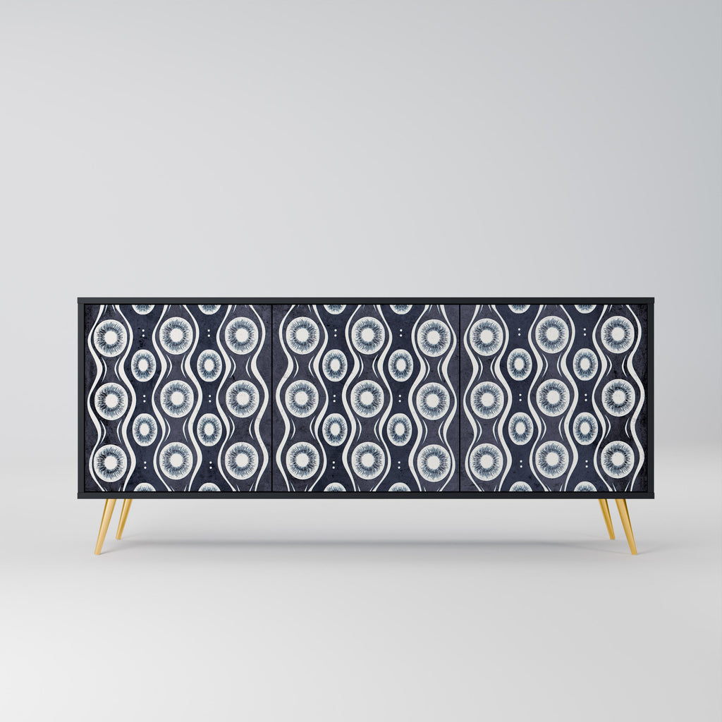 Buffet 3 portes GRAPHITE EYES finition noire