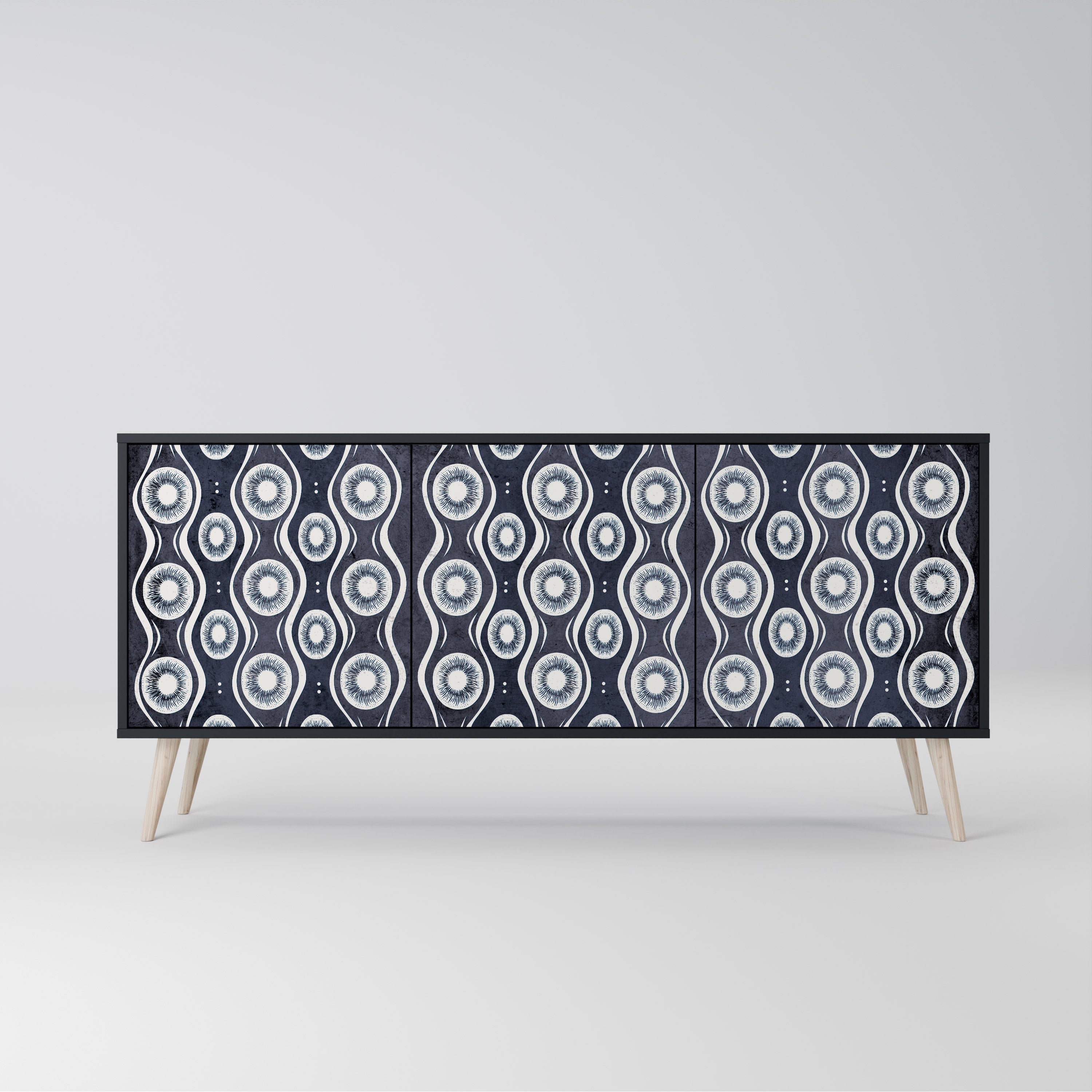 Buffet 3 portes GRAPHITE EYES finition noire