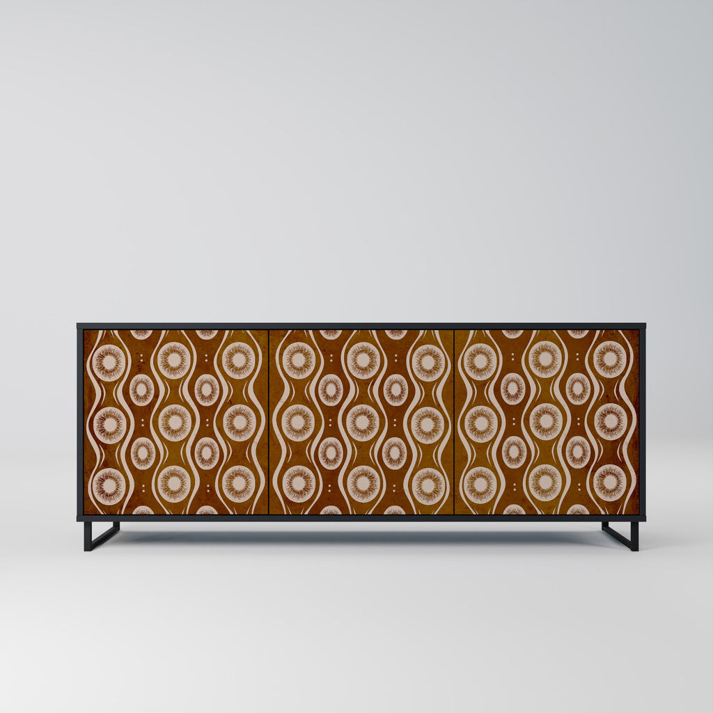 Buffet 3 portes BROWN EYES finition noire