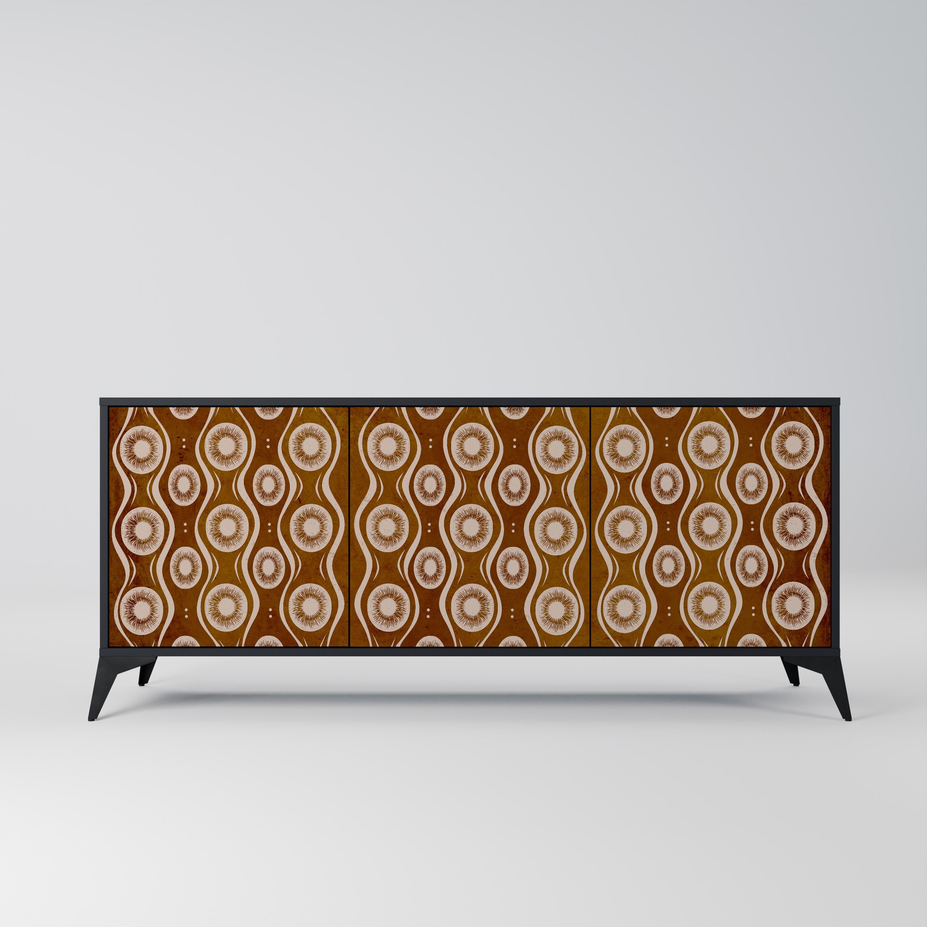 Buffet 3 portes BROWN EYES finition noire