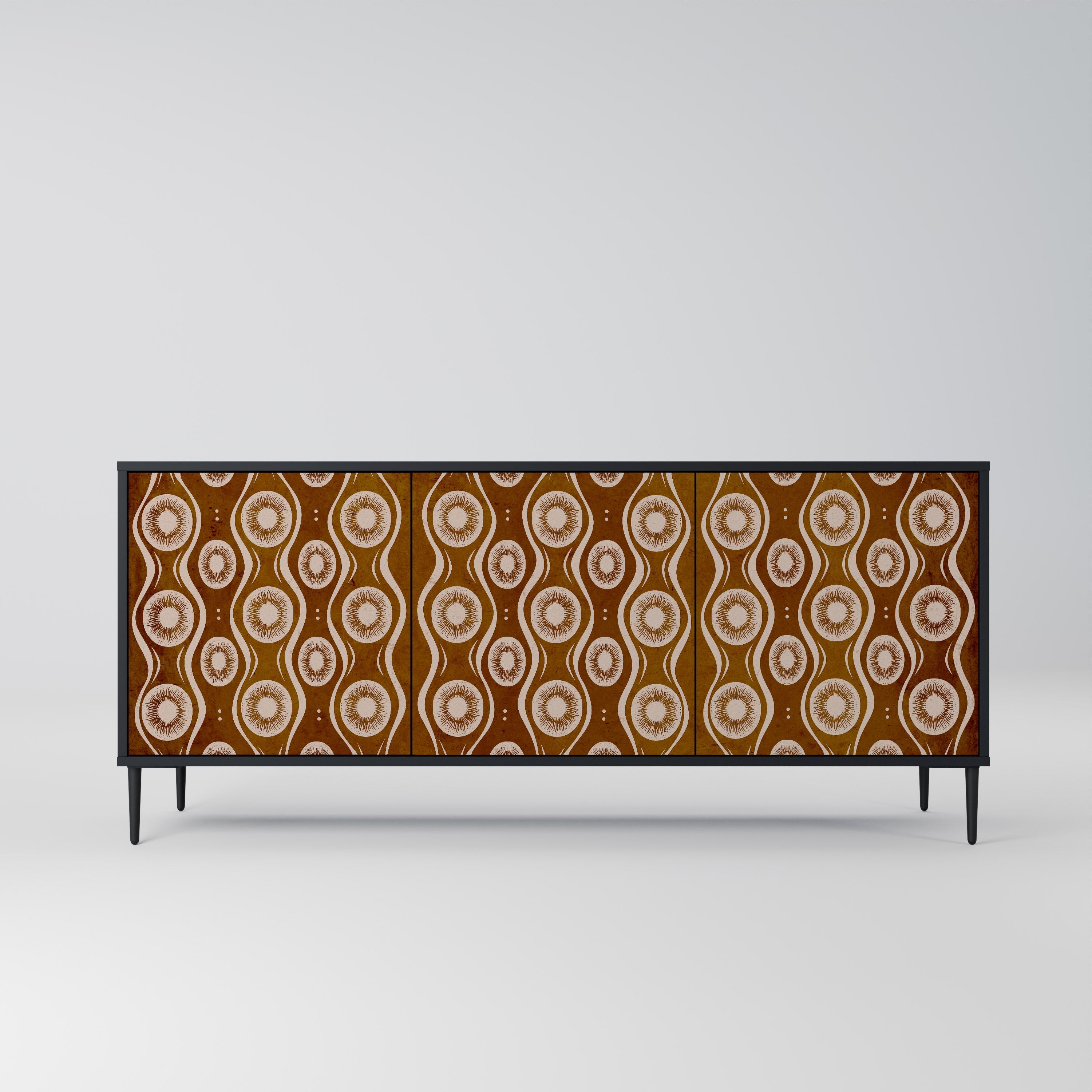 Buffet 3 portes BROWN EYES finition noire