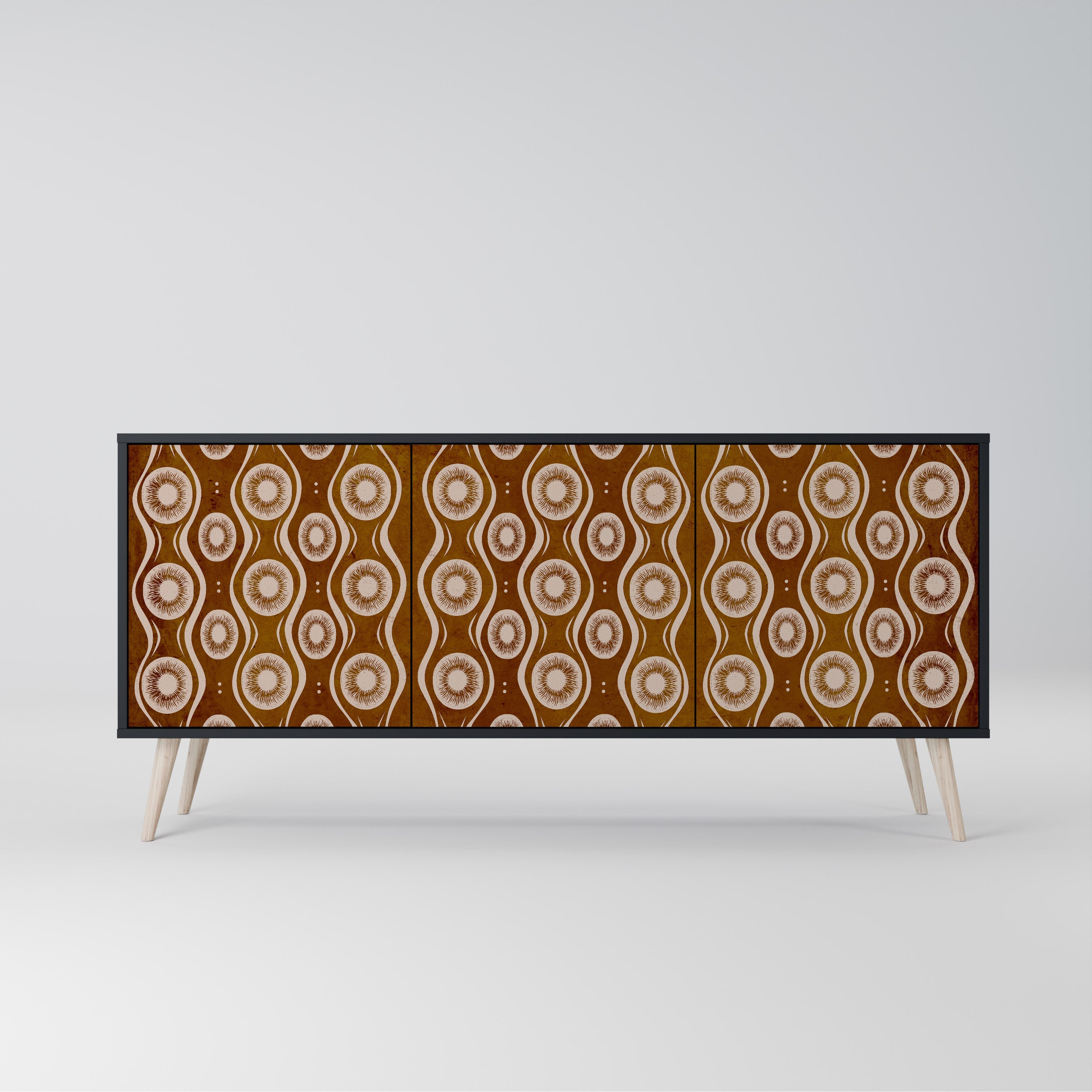 Buffet 3 portes BROWN EYES finition noire