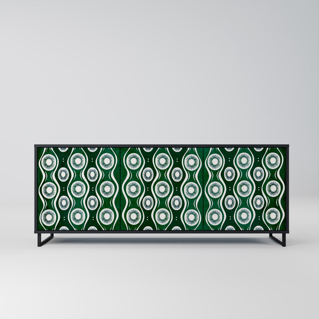 Buffet 3 portes GREEN EYES finition noire