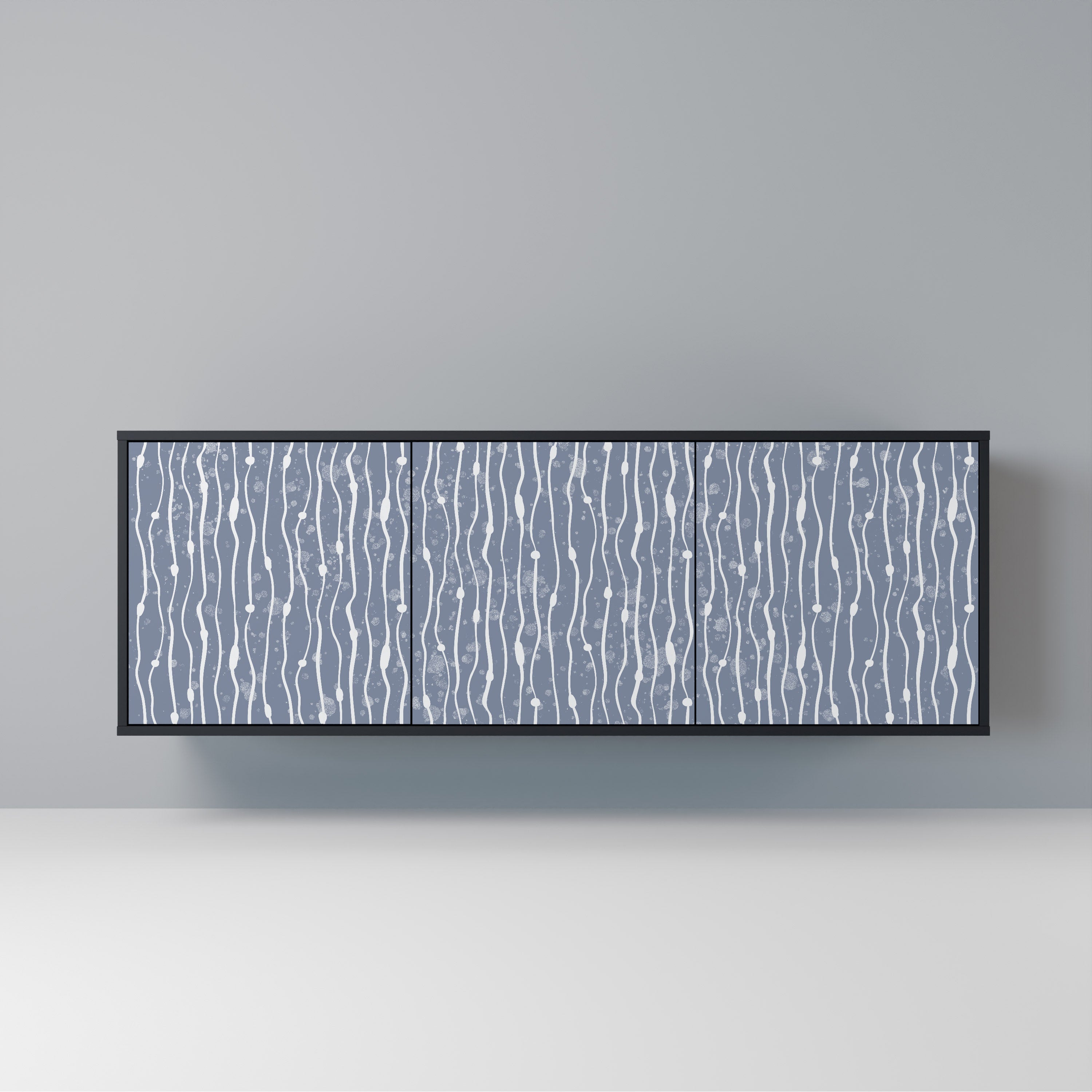 Buffet 3 portes GRAPHITE RAIN finition noire