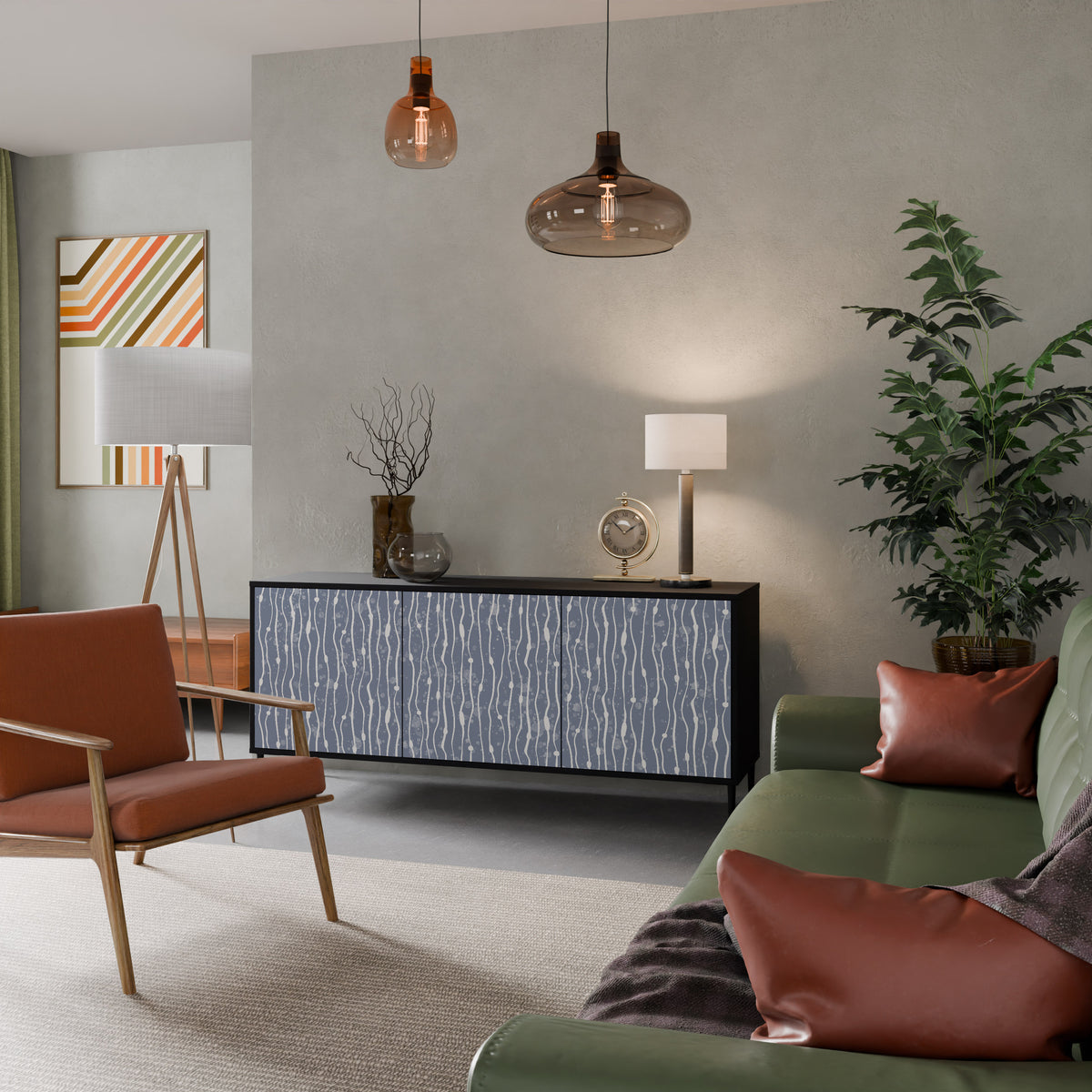 GRAPHITE RAIN 3-Door Sideboard