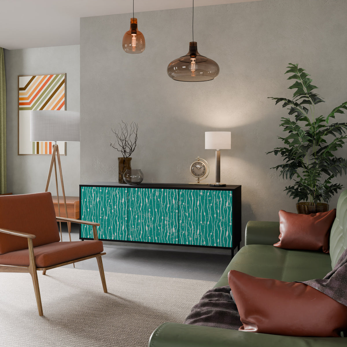 TURQUOISE RAIN 3-Door Sideboard