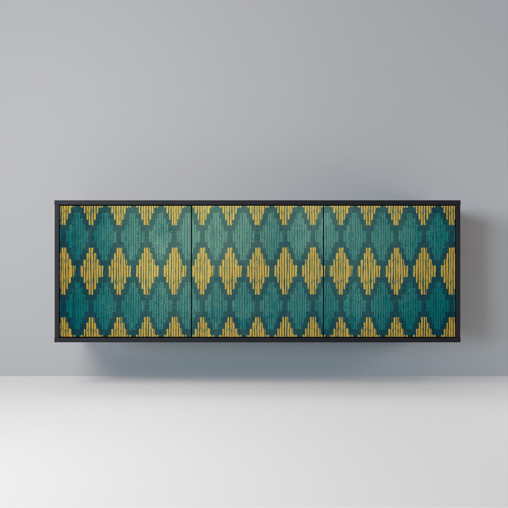 Buffet 3 portes POLYGONS finition noire