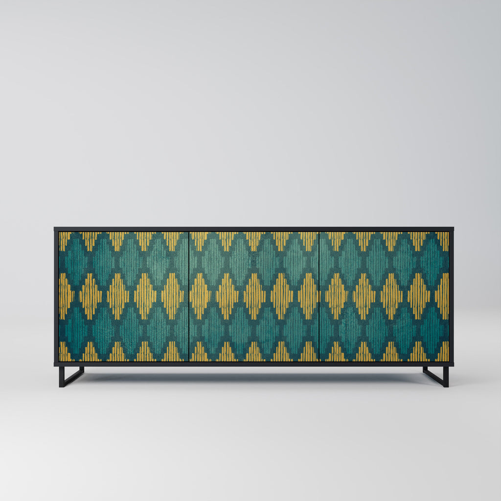 Buffet 3 portes POLYGONS finition noire