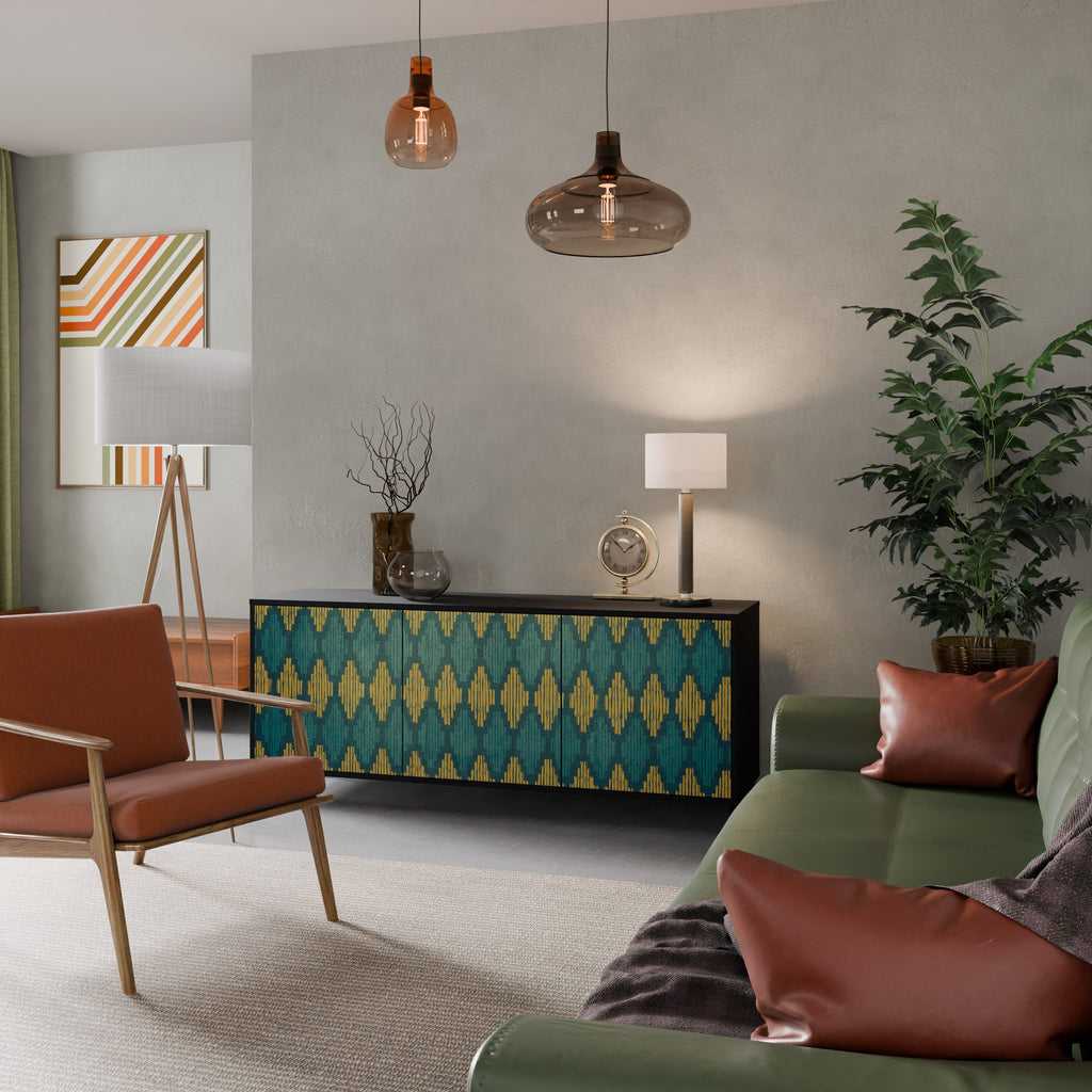 Buffet 3 portes POLYGONS finition noire