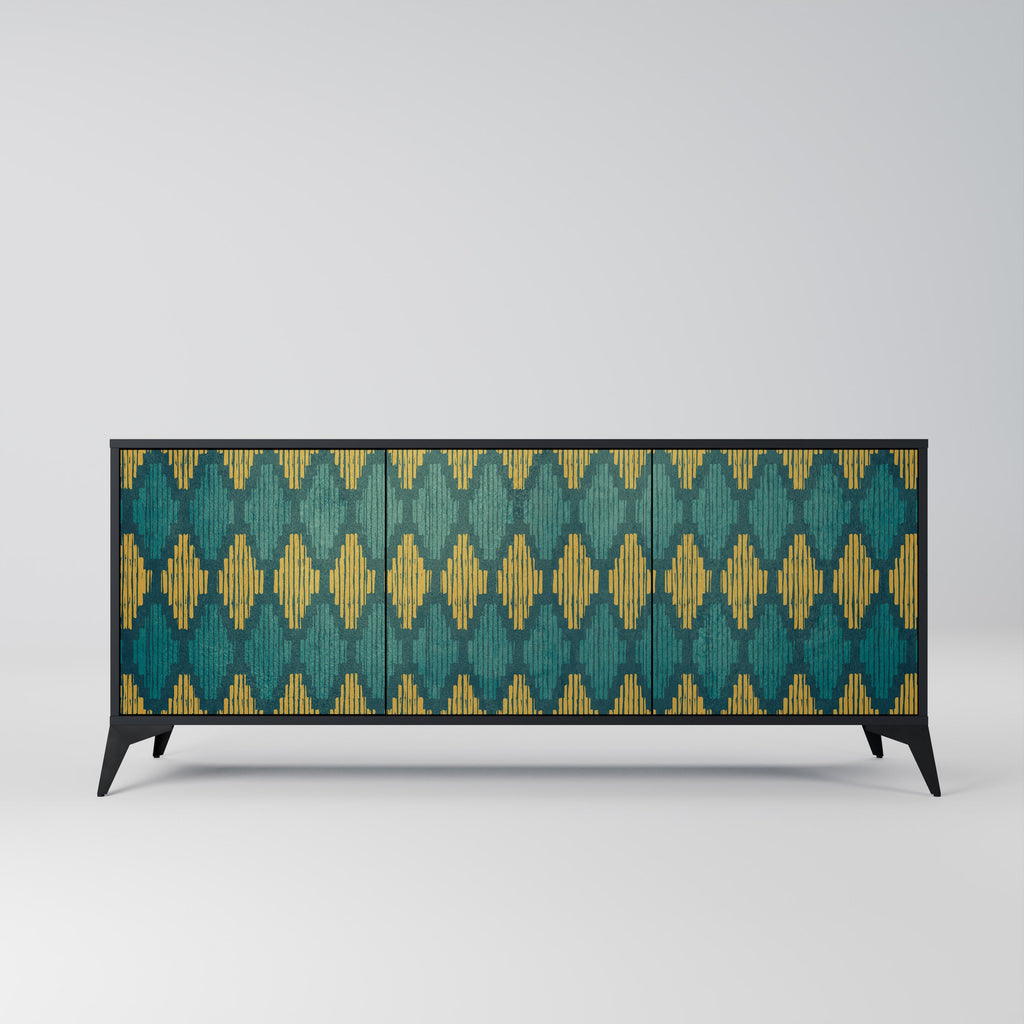 Buffet 3 portes POLYGONS finition noire