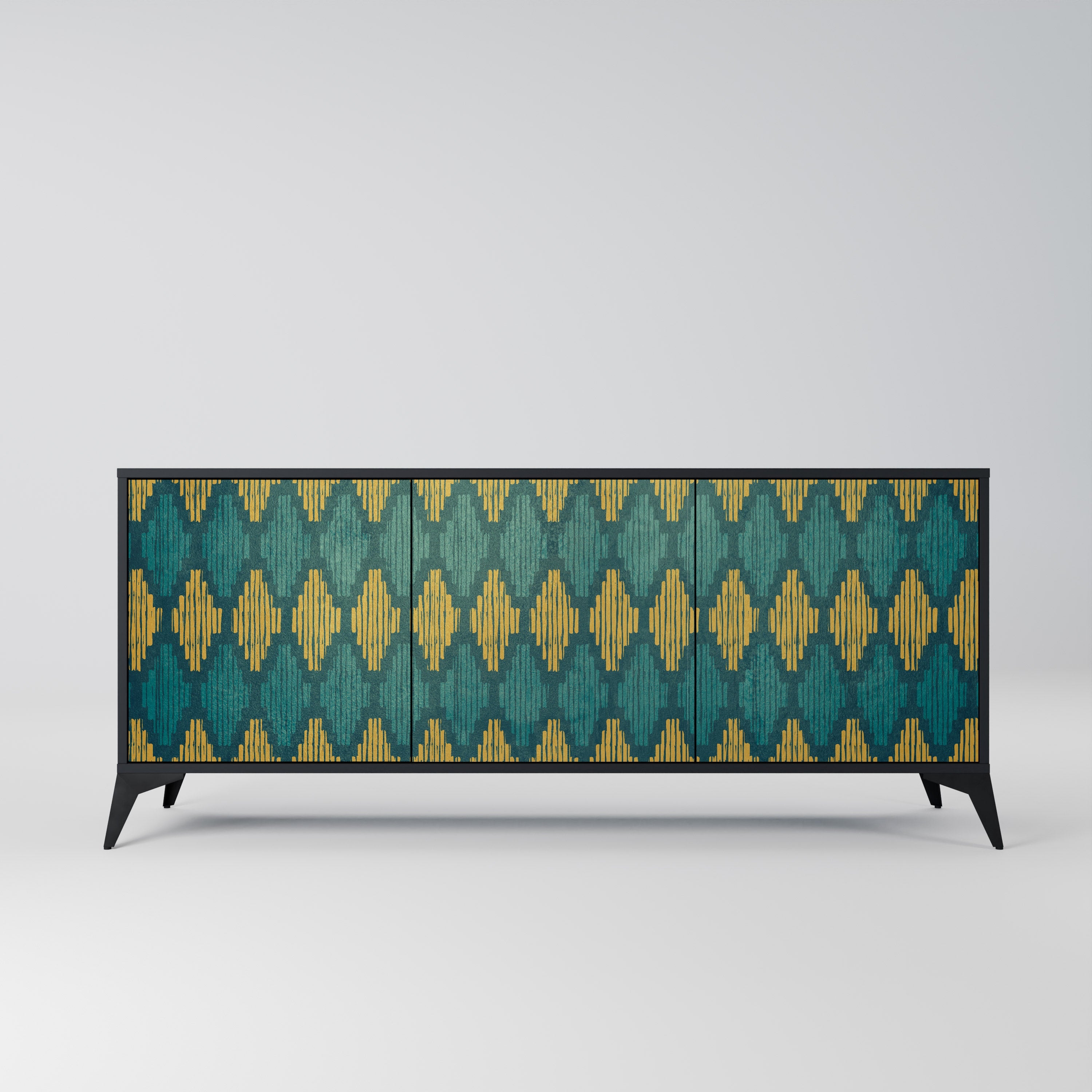 Buffet 3 portes POLYGONS finition noire