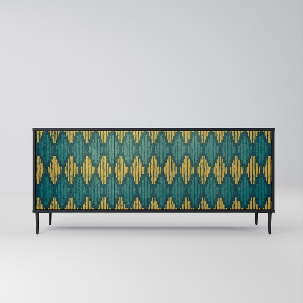 Buffet 3 portes POLYGONS finition noire