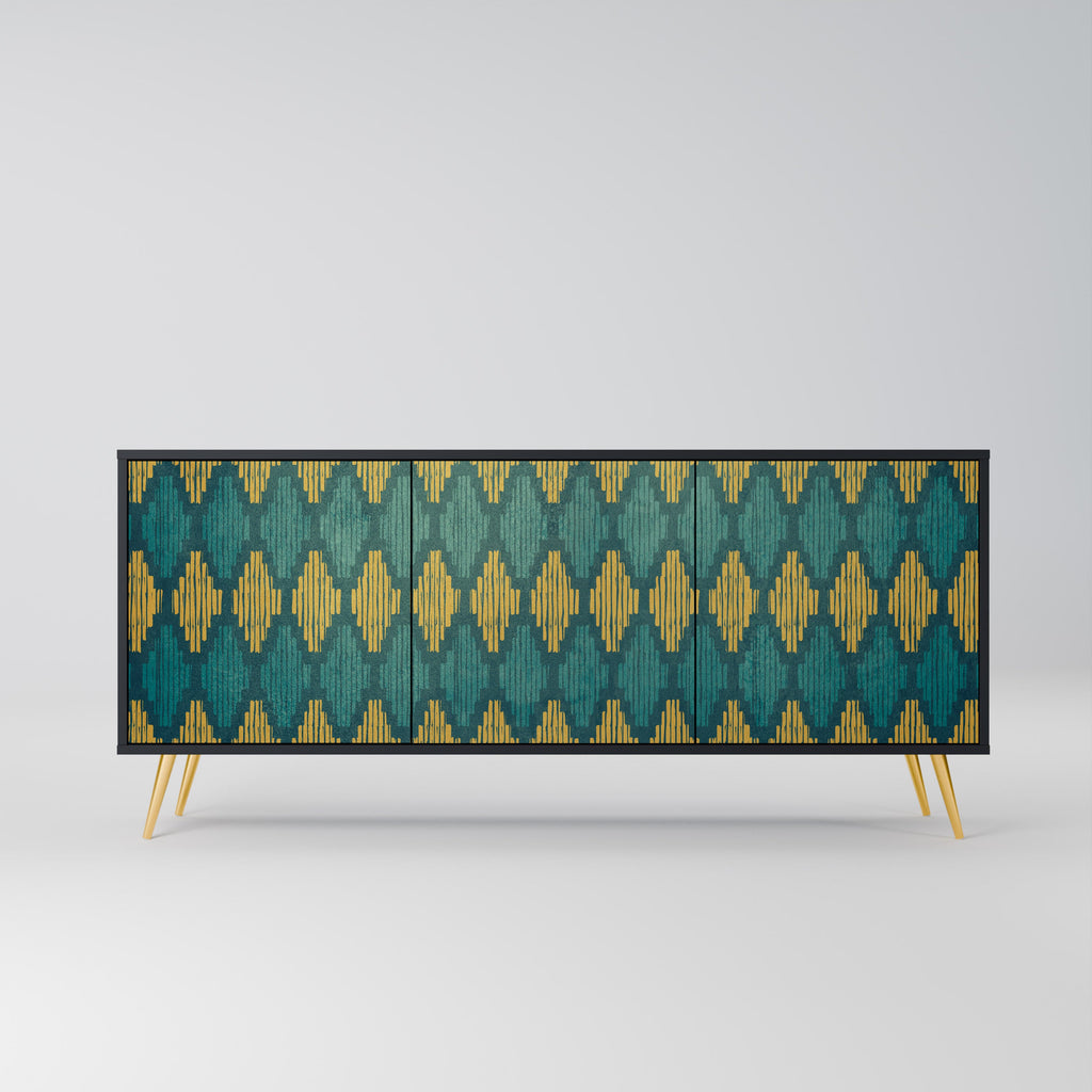 Buffet 3 portes POLYGONS finition noire