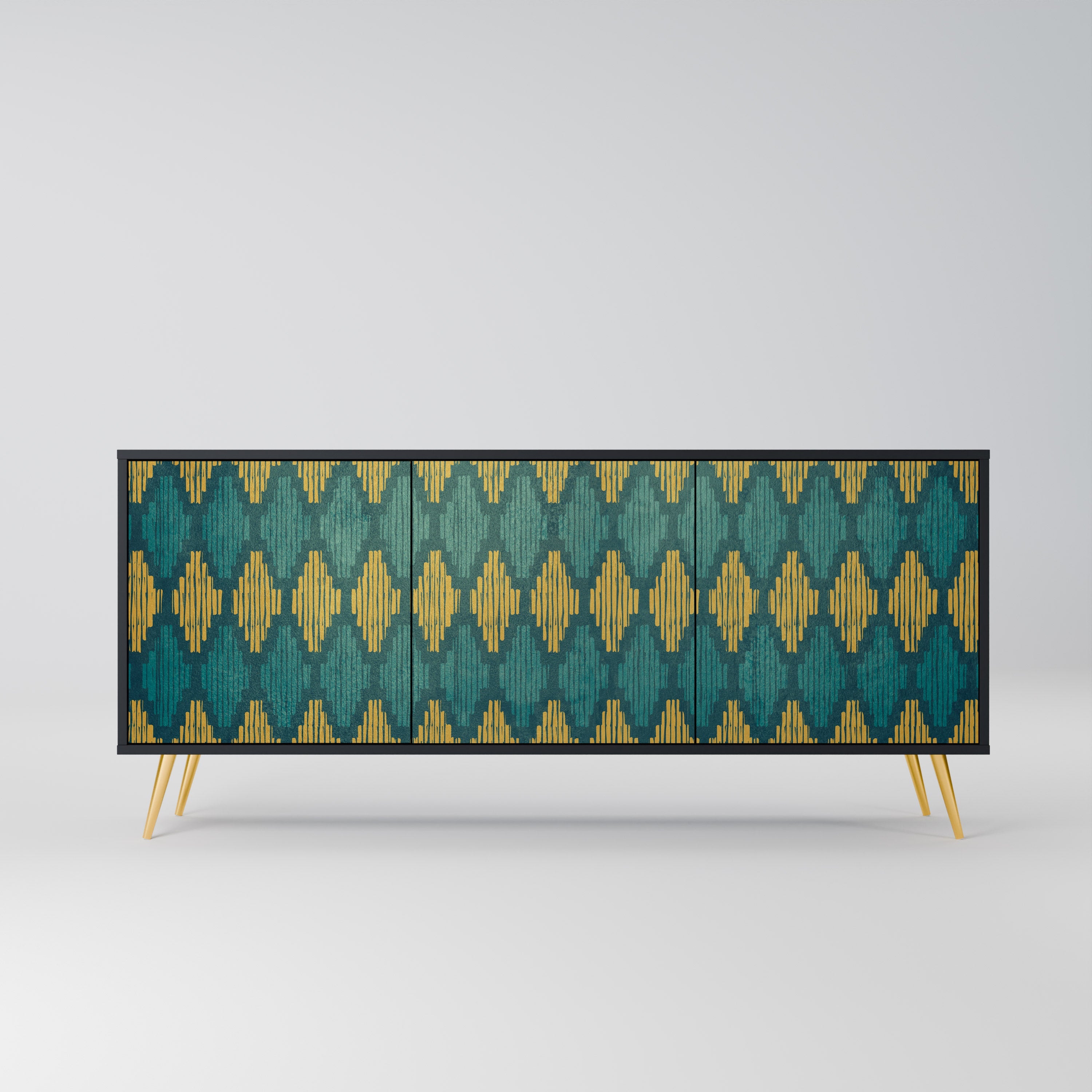 Buffet 3 portes POLYGONS finition noire