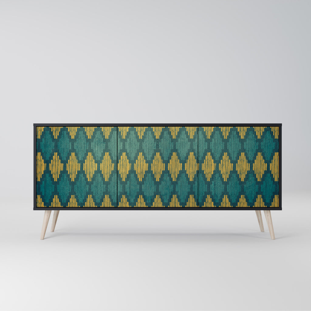 Buffet 3 portes POLYGONS finition noire