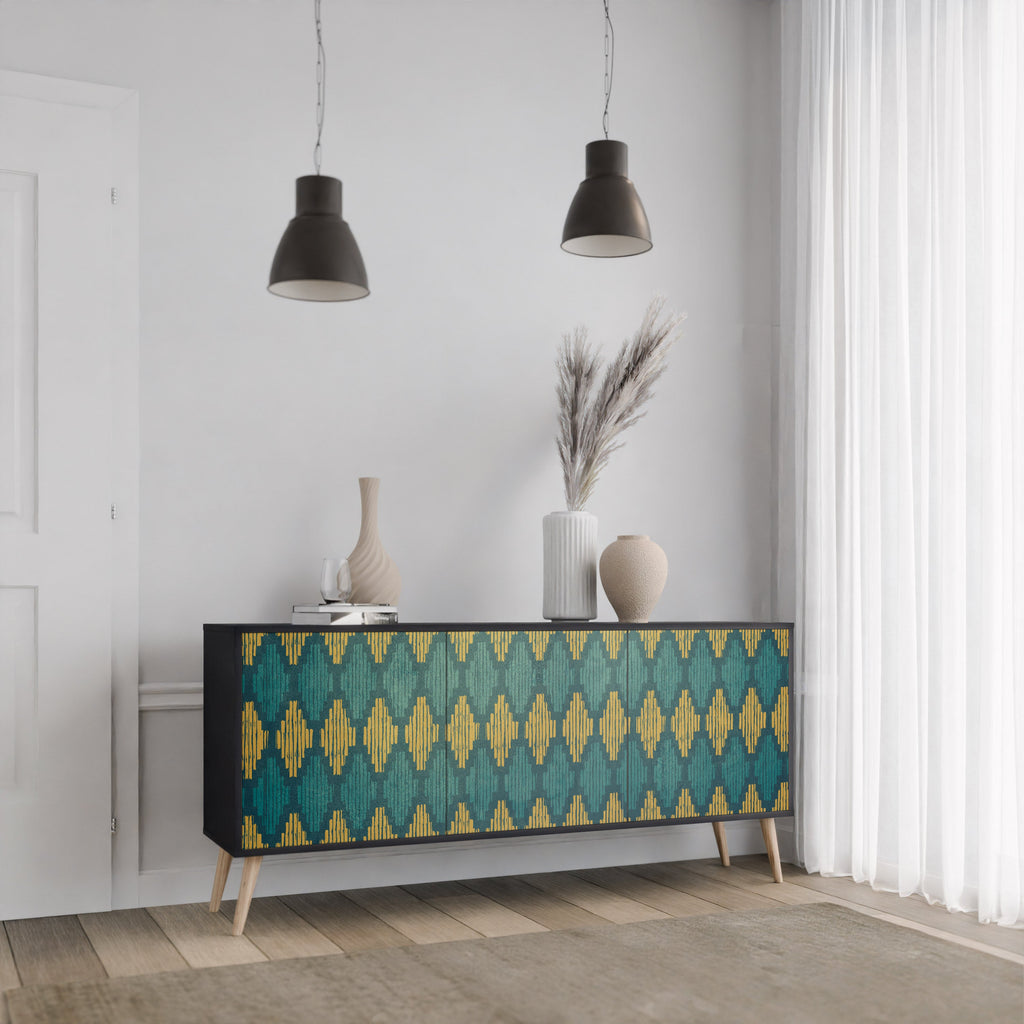 Buffet 3 portes POLYGONS finition noire