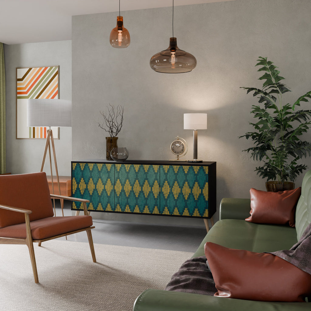 Buffet 3 portes POLYGONS finition noire