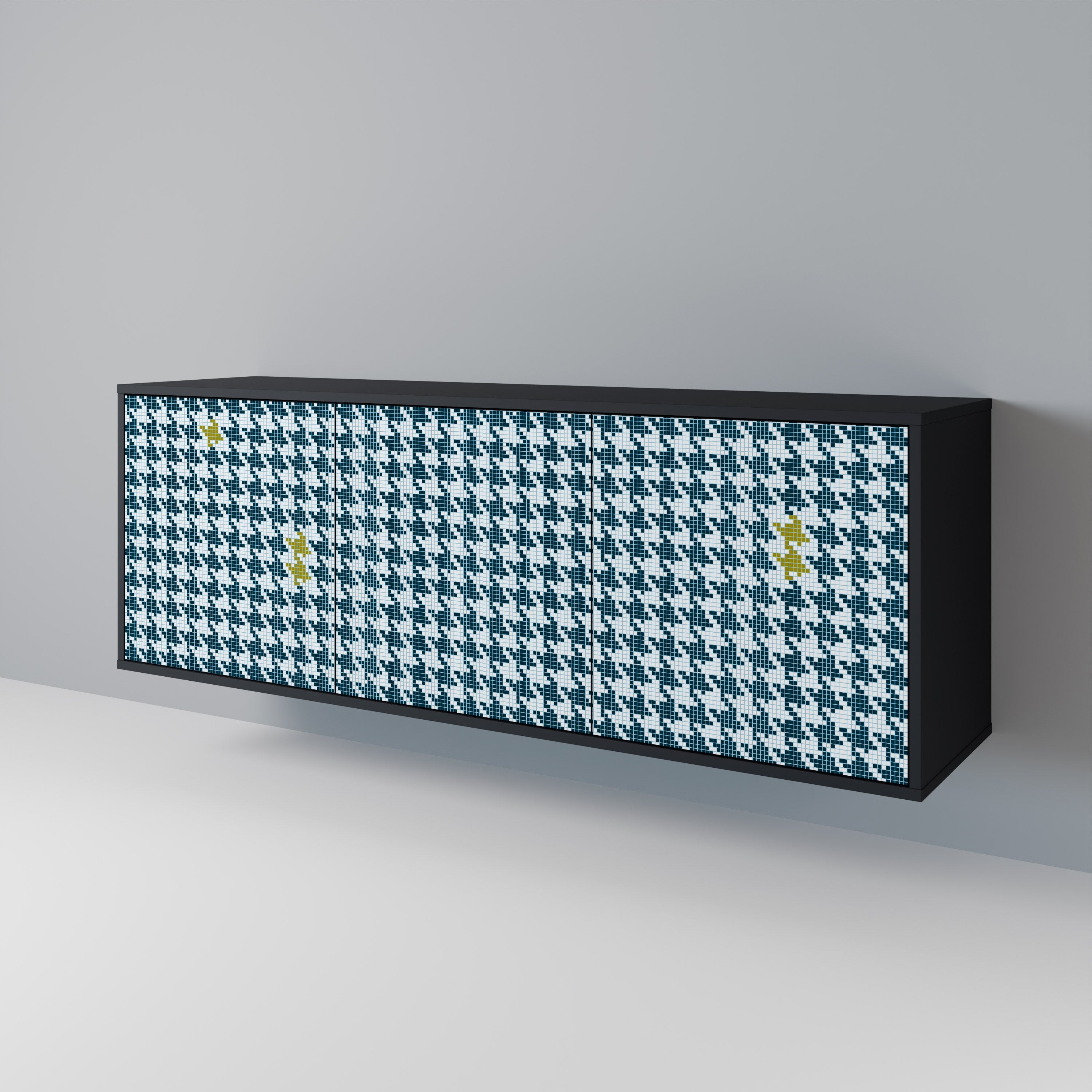 Buffet 3 portes HORS CONTEXTE en finition noire