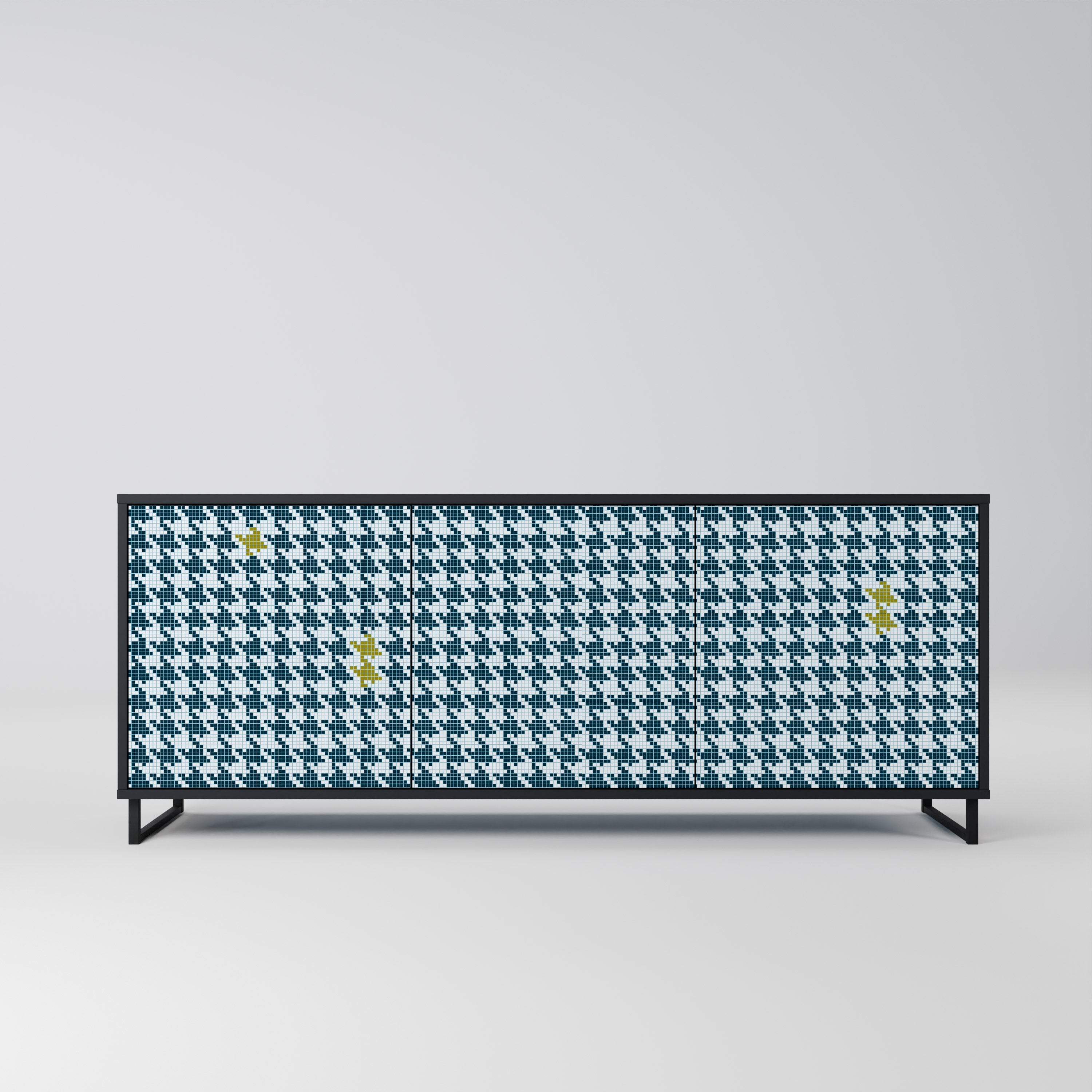 Buffet 3 portes HORS CONTEXTE en finition noire