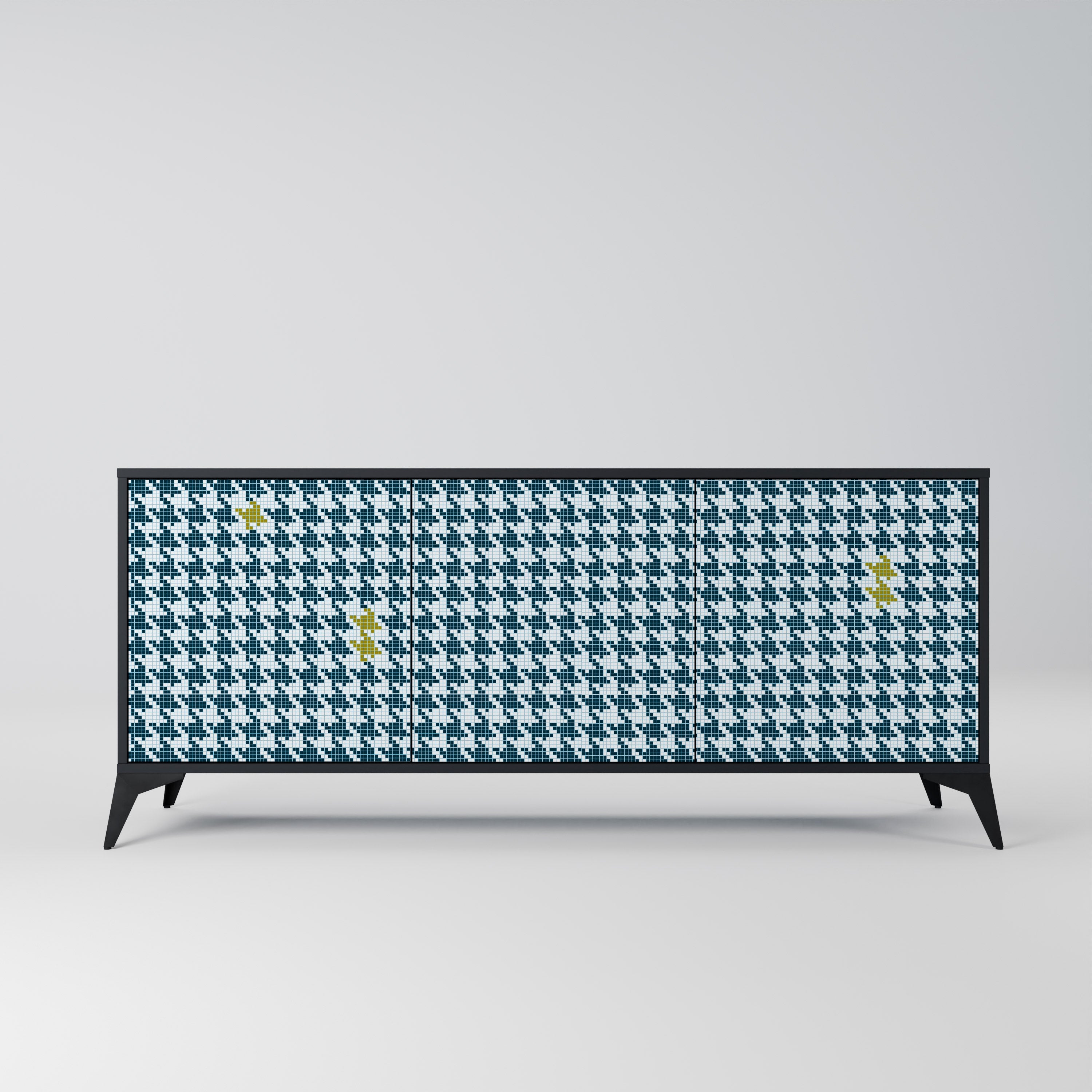 Buffet 3 portes HORS CONTEXTE en finition noire